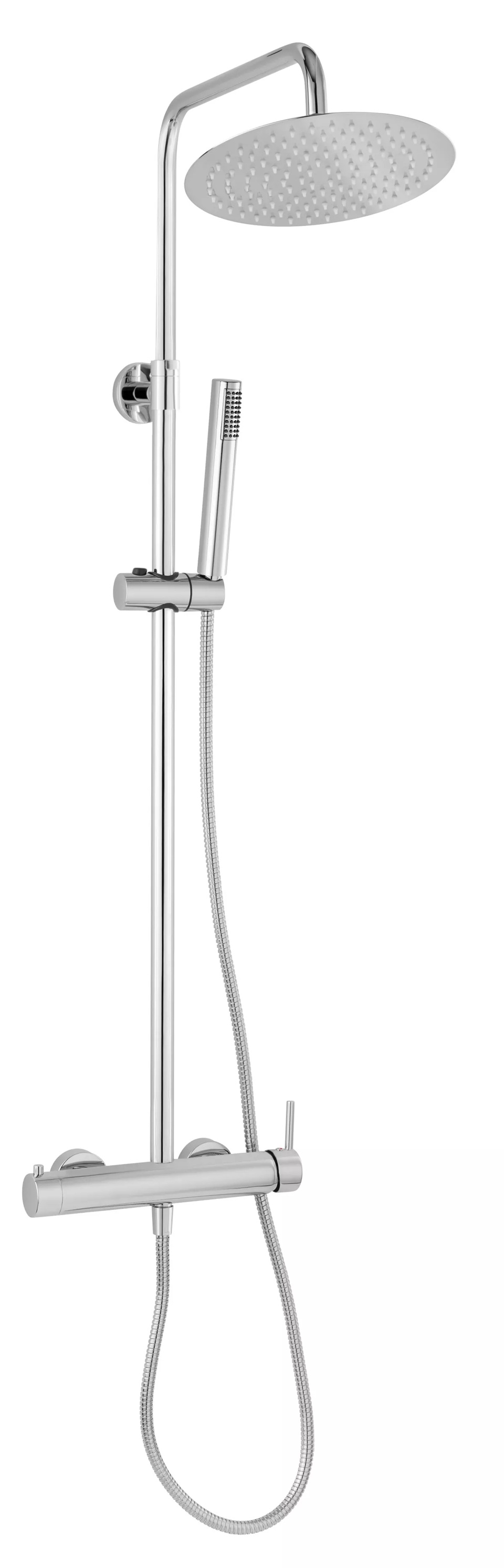 Darmowa Dostawa - Zestaw prysznicowy ścienny z deszczownicą chrom Ferro Ciriculus NP85BCK7U