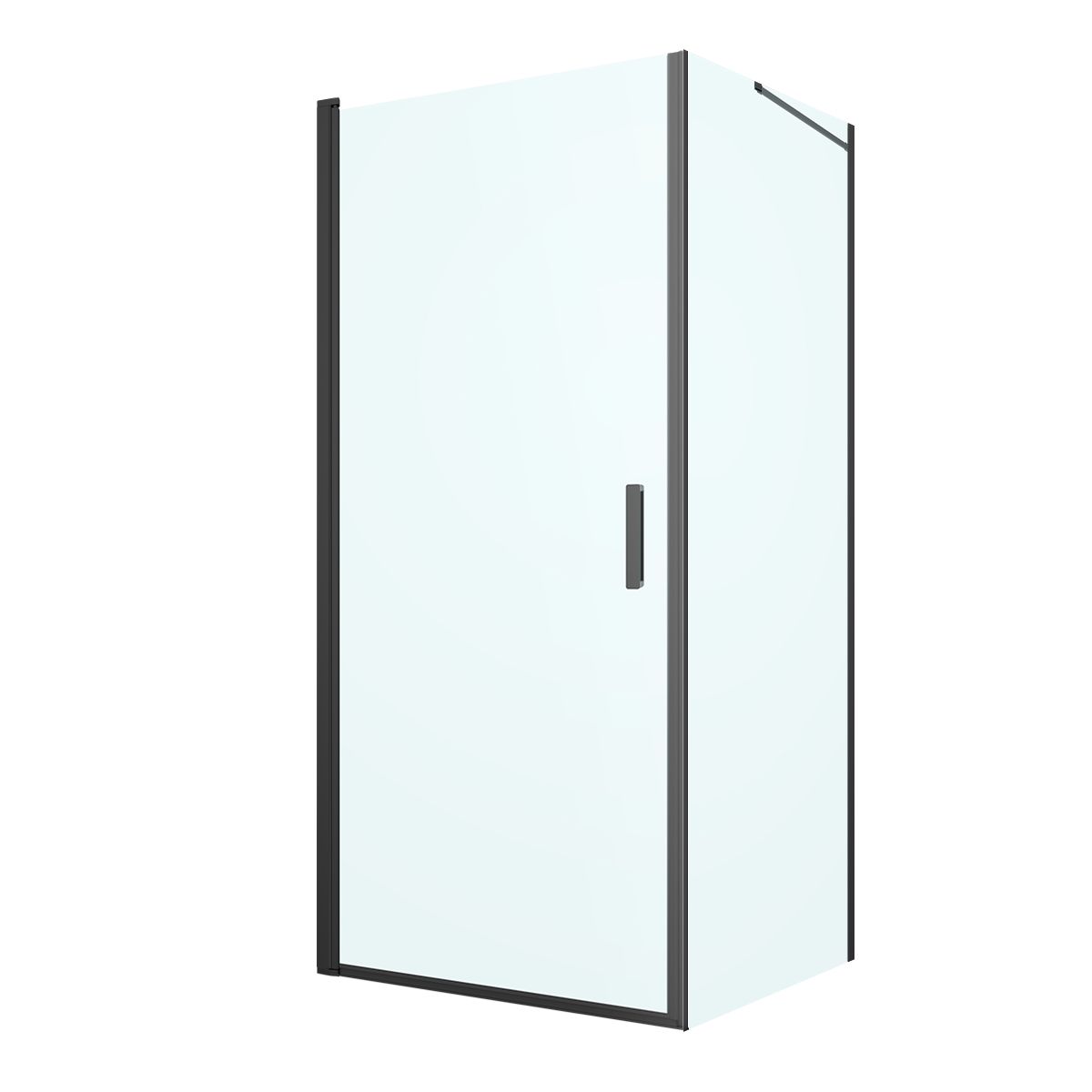 Darmowa Dostawa - Kabina prysznicowa 90x90 cm kwadratowa czarny mat/szkło przezroczyste Oltens Rinnan 20014300