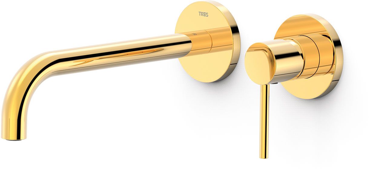 Darmowa Dostawa - Bateria umywalkowa podtynkowa złota Tres Study 26230022OR