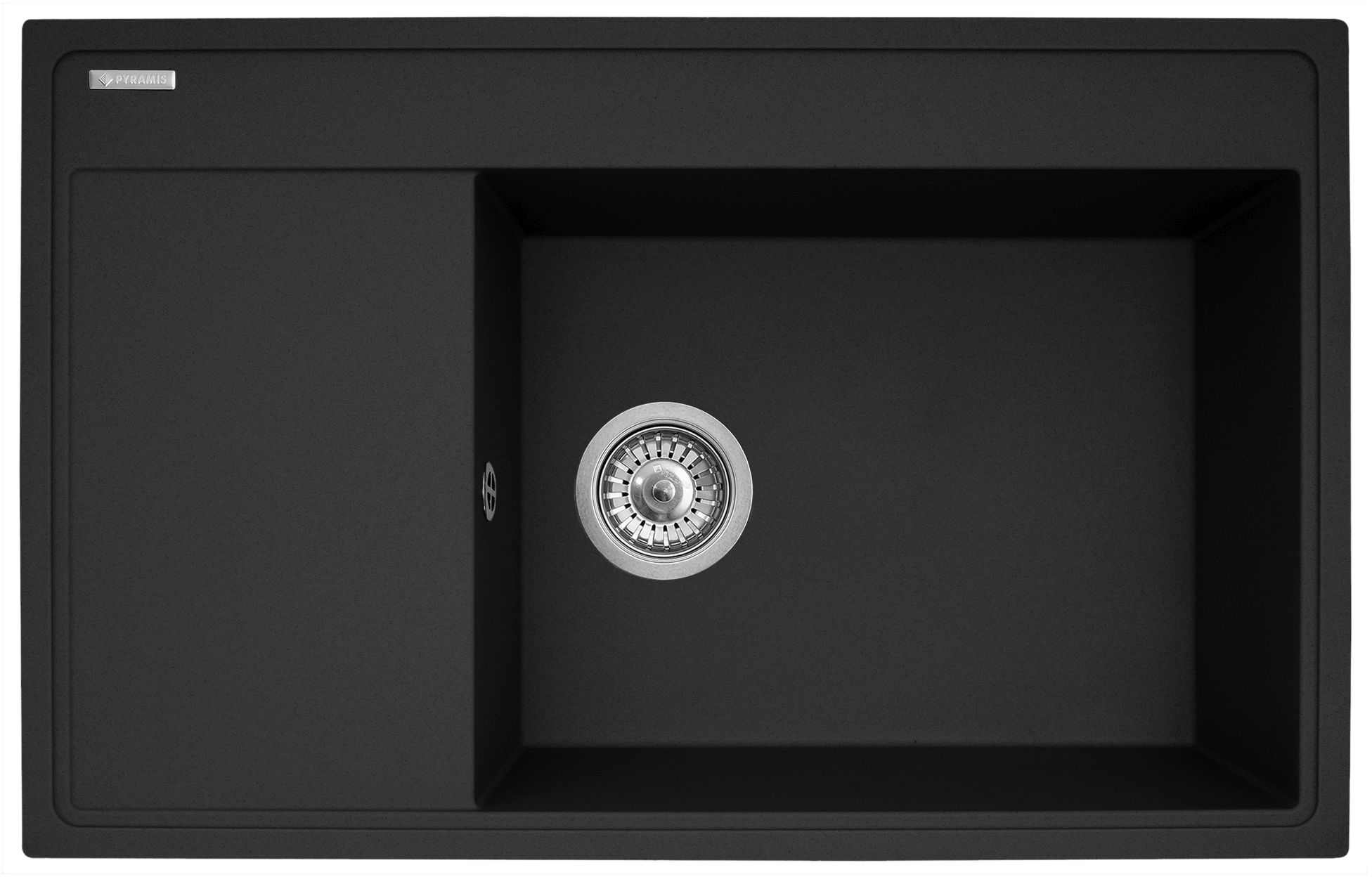 Darmowa Dostawa - Zlewozmywak granitowy 79x50 cm czarny Pyramis Camea 070091401