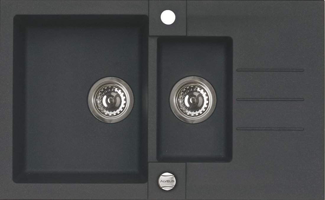 Darmowa Dostawa - Zlewozmywak granitowy 78x48 cm szary/grafitowy/onyx Alveus Rock 4217005