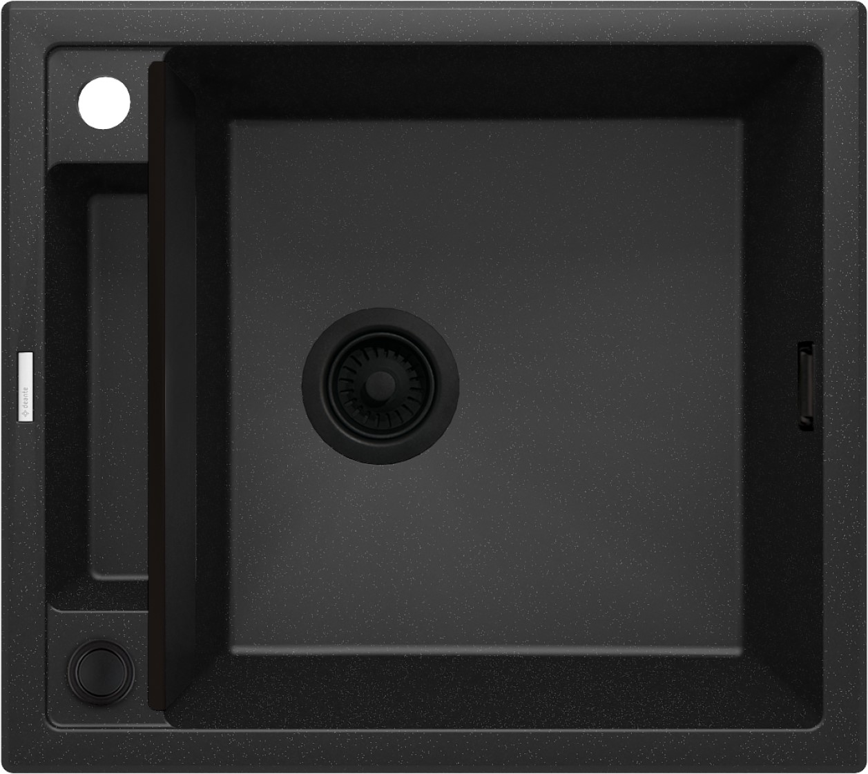 Darmowa Dostawa - Zlewozmywak granitowy 56x50 cm szary/grafitowy/onyx Deante Magnetic ZRMG103