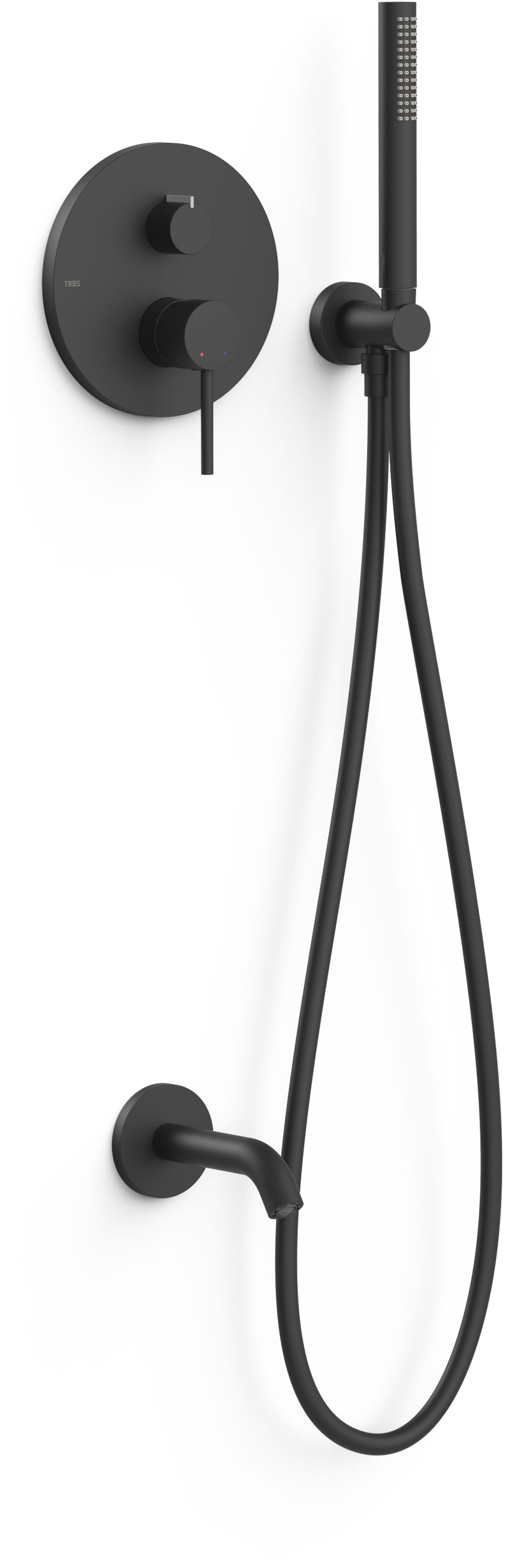 Darmowa Dostawa - Zestaw prysznicowy podtynkowy czarny Tres Study Exclusive 26228006NM