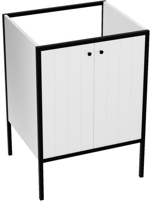 Darmowa Dostawa - Szafka 59x45.5x83 cm podumywalkowa stojąca biała-czarna LaVita Mimir 5900378339830