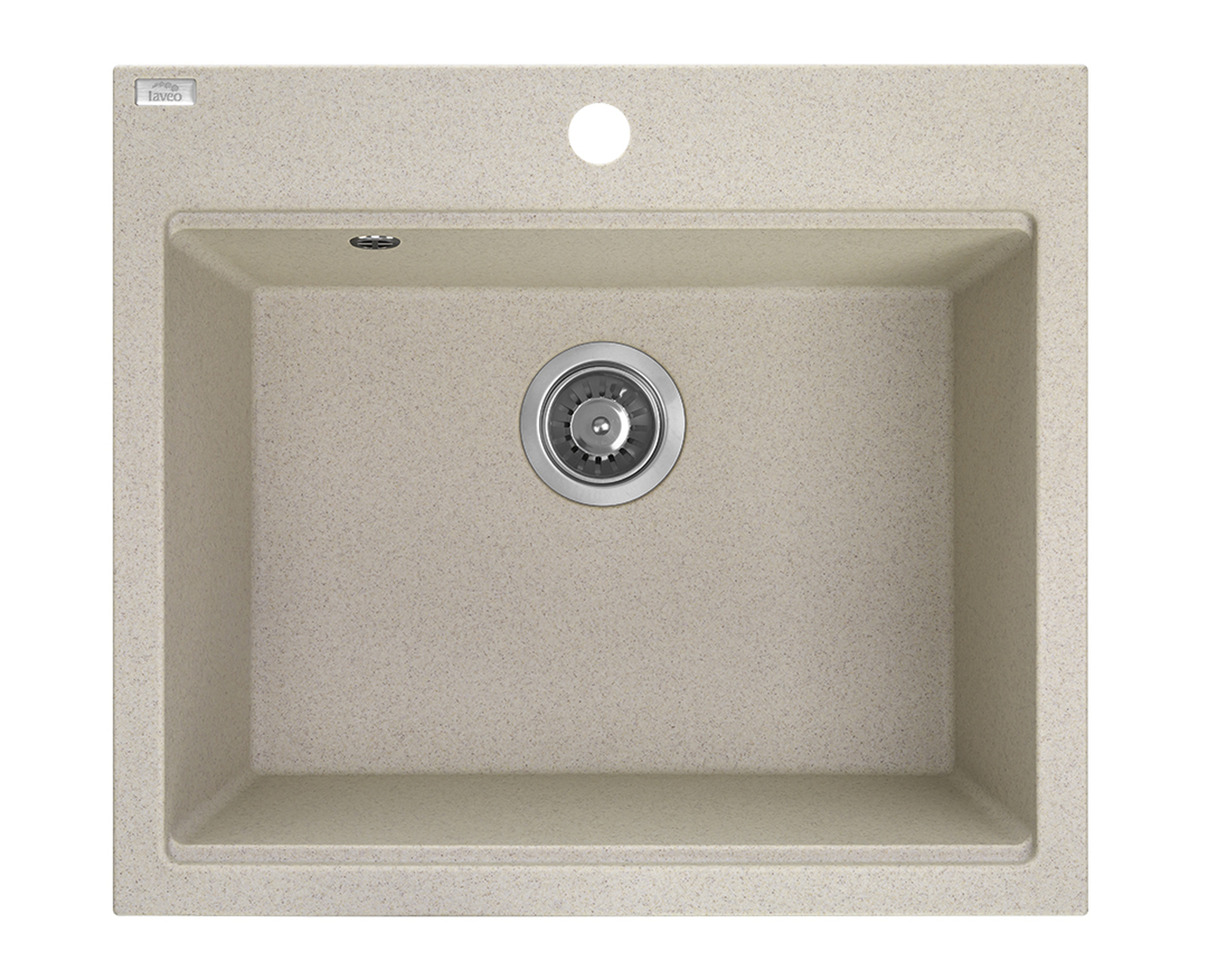 Darmowa Dostawa - Zlewozmywak granitowy 57x50 cm beżowy Laveo Tau SBT410Y