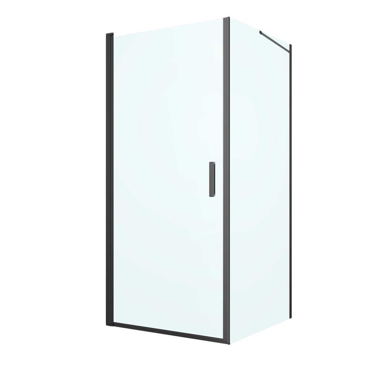 Darmowa Dostawa - Kabina prysznicowa 100x90 cm prostokątna czarny mat/szkło przezroczyste Oltens Rinnan 20217300