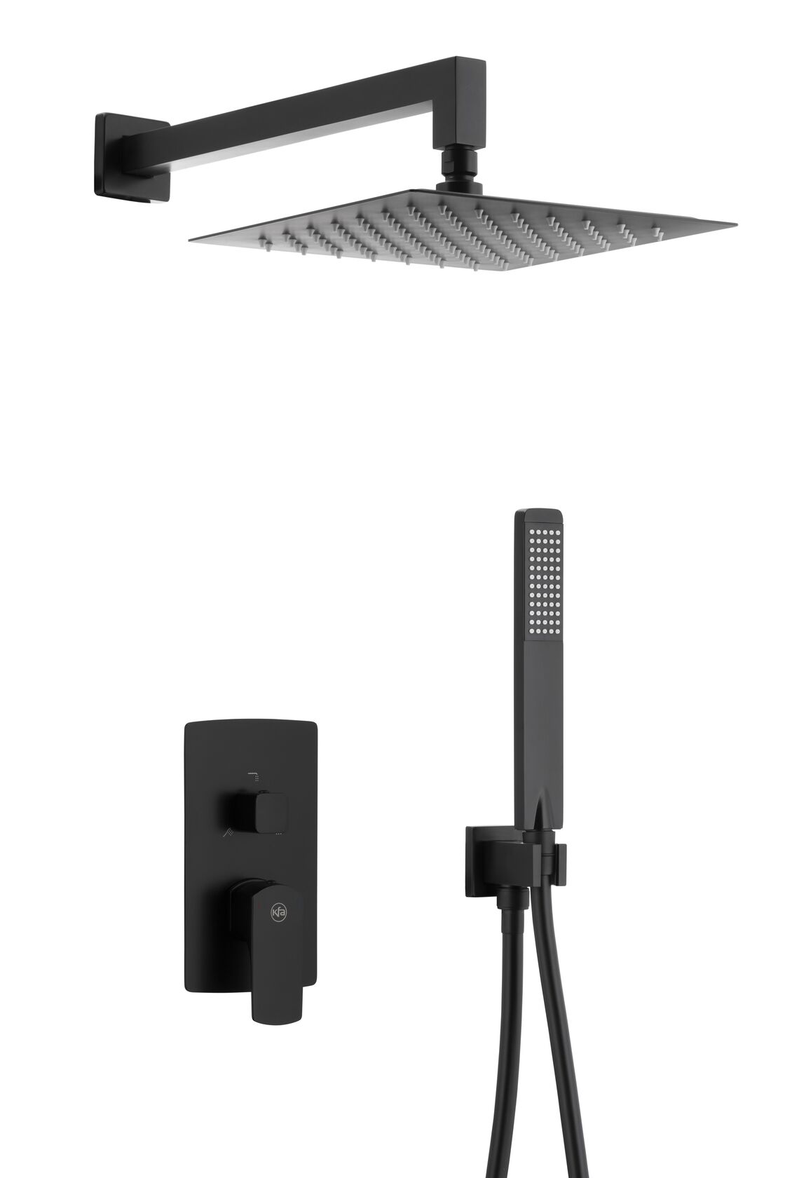 Darmowa Dostawa - Zestaw prysznicowy podtynkowy z deszczownicą czarny KFA Armatura Mokait 553951181