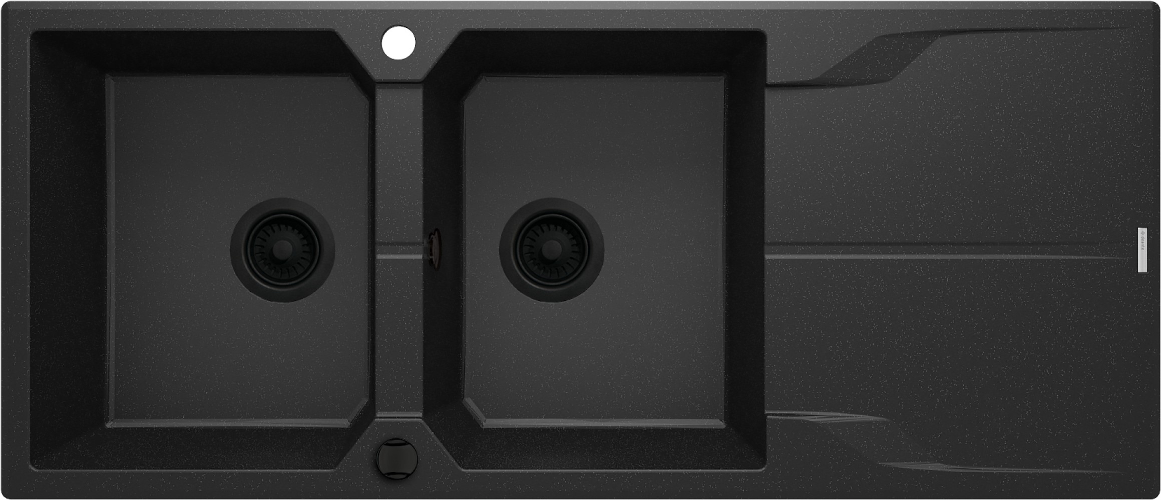 Darmowa Dostawa - Zlewozmywak granitowy 116x50 cm szary/grafitowy/onyx Deante Andante ZQNG213