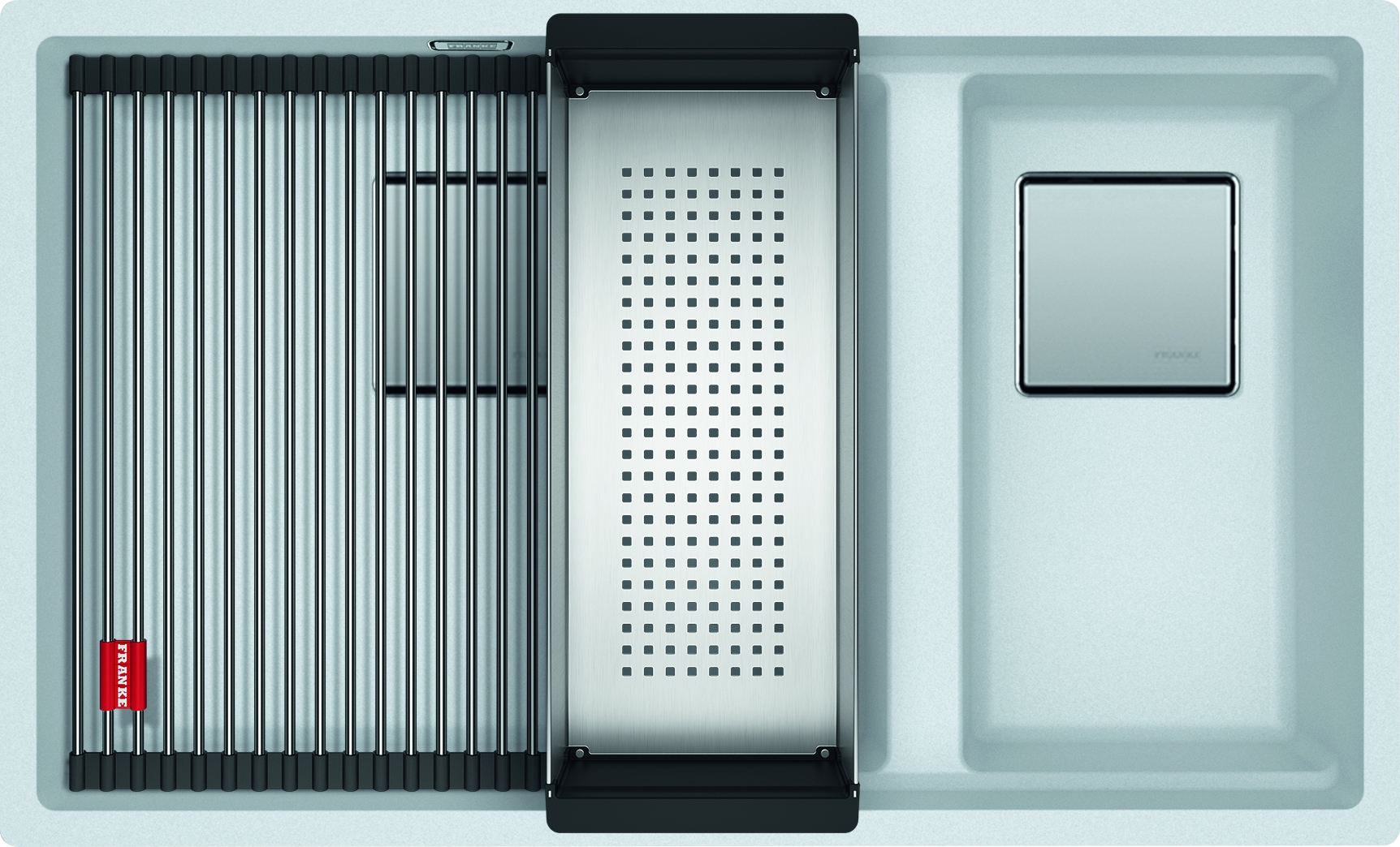 Darmowa Dostawa - Zlewozmywak granitowy 76x46 cm biały Franke Kanon 1250528638