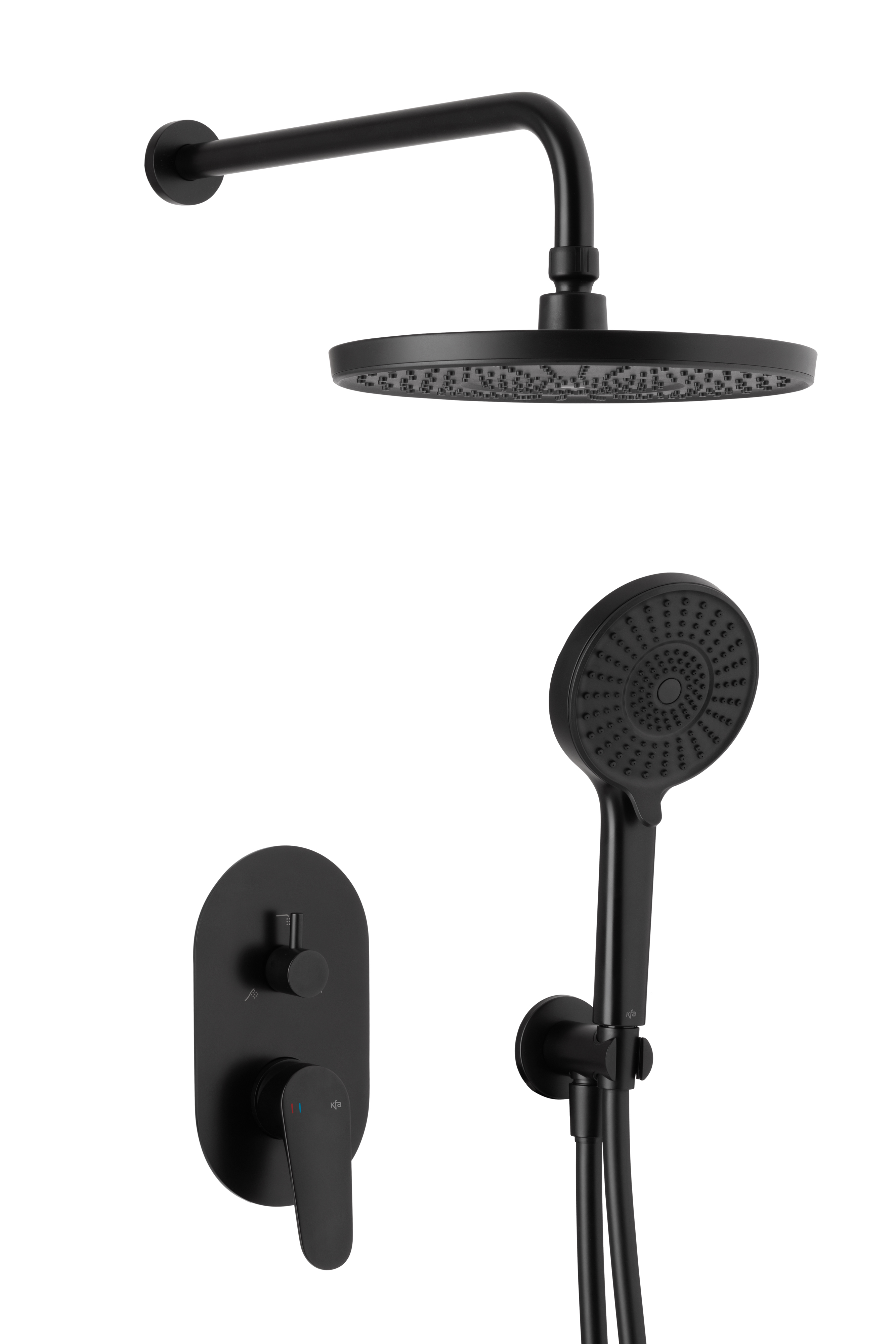 Darmowa Dostawa - Zestaw prysznicowy podtynkowy czarny KFA Armatura Otava 555950181