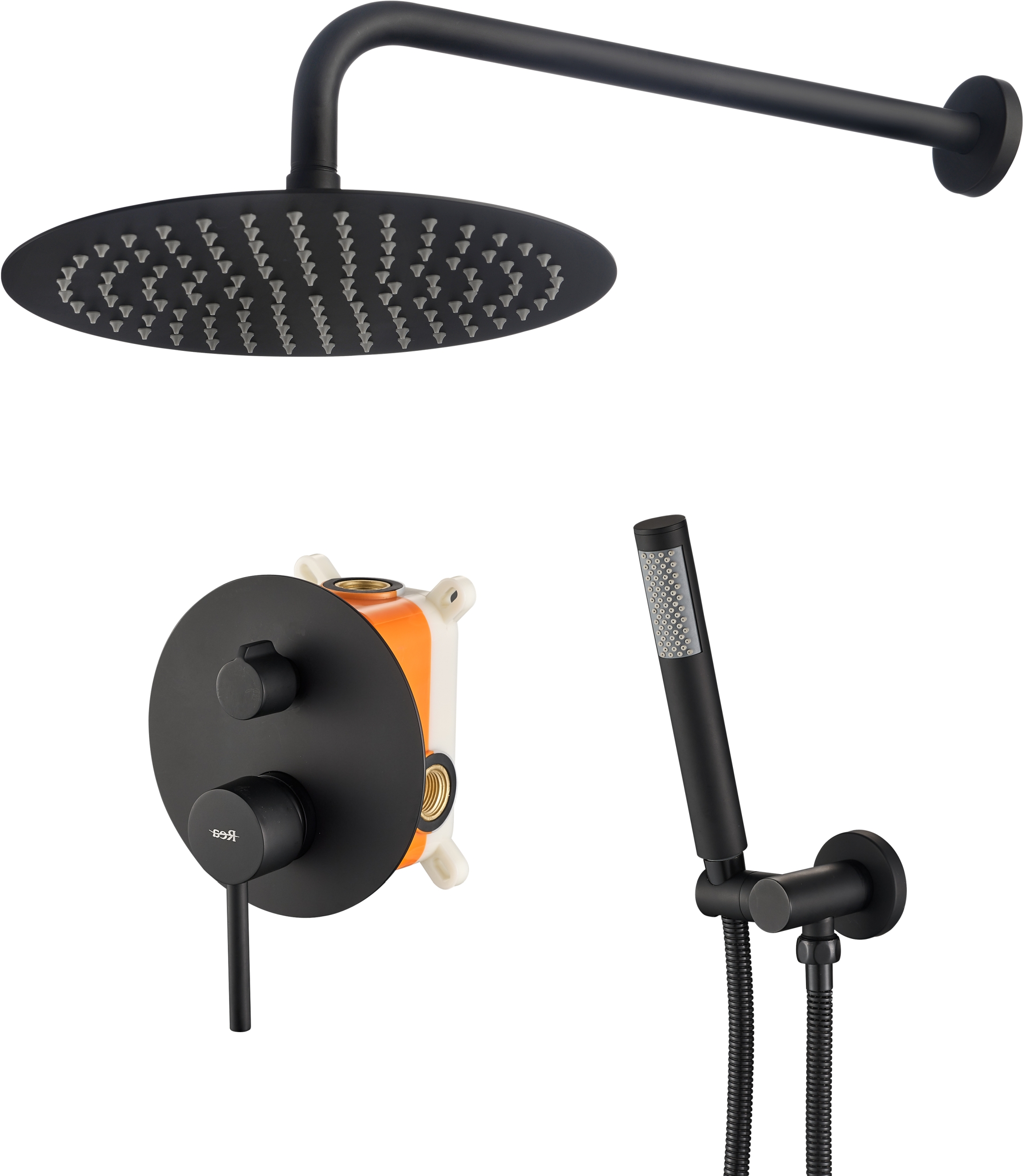 Darmowa Dostawa - Zestaw prysznicowy podtynkowy czarny Rea Lungo REAP4100