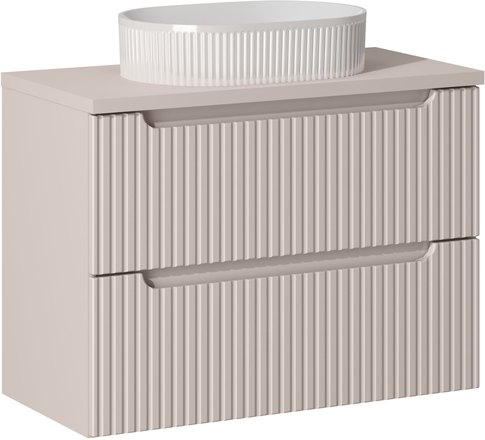 Darmowa Dostawa - Umywalka z szafką i blatem 80 cm beżową Comad Nova Cashmere SETNOCBCASHMERE80CMSUNBEYOND5W