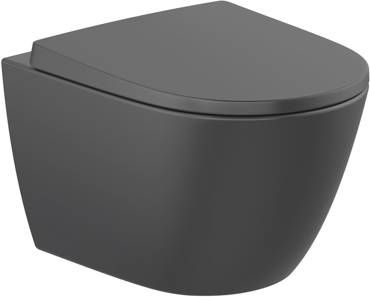Darmowa Dostawa - Miska WC wisząca bez kołnierza czarny mat Roca Ona A346688080