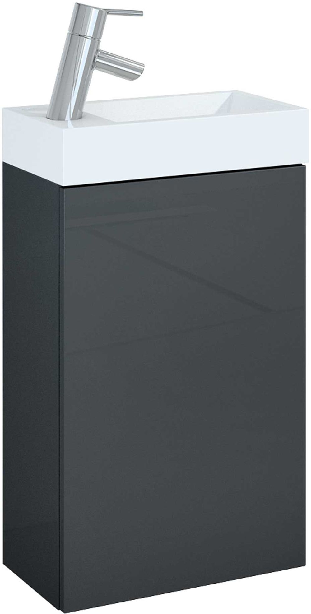 Darmowa Dostawa - Umywalka z szafką 40.2 cm antracyt Elita Young Basic RE166042006610