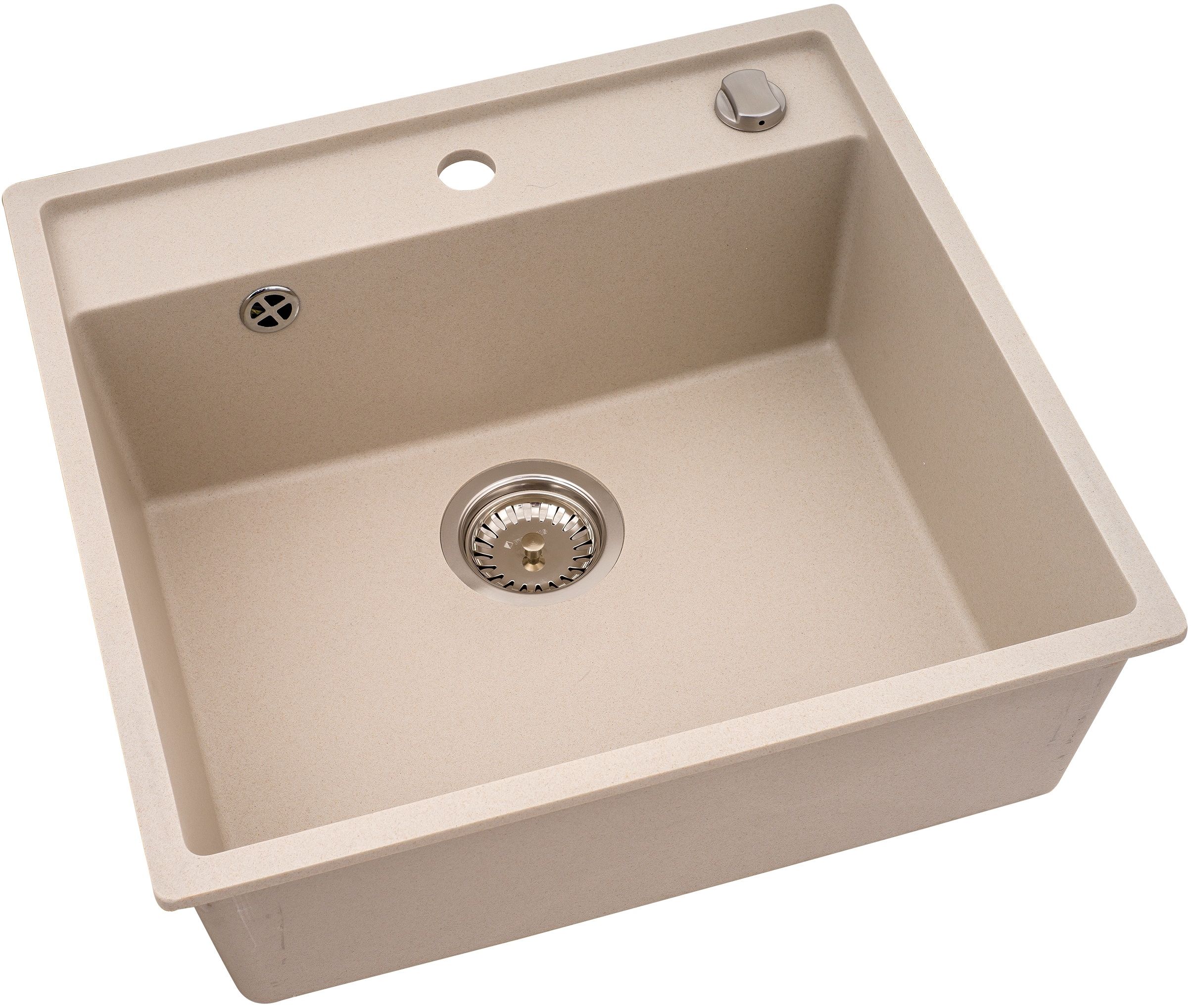 Darmowa Dostawa - Zlewozmywak granitowy 53x50 cm beżowy Pyramis Camea 070007801