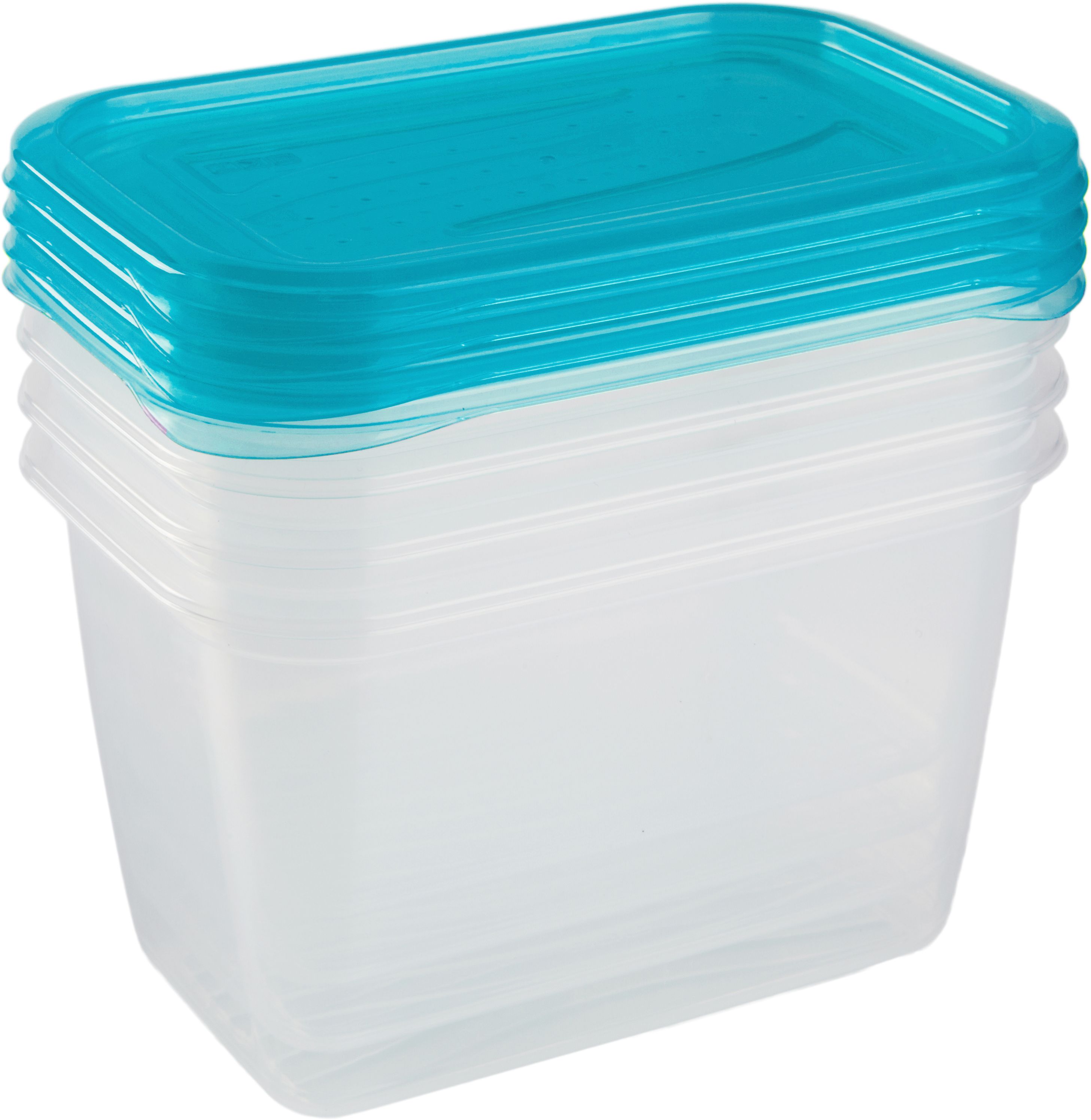 Darmowa Dostawa - Zestaw pojemników do przechowywania 15.5x10.5x8.5 cm przezroczysty-niebieski Keeeper Fredo Fresh 3067363200000