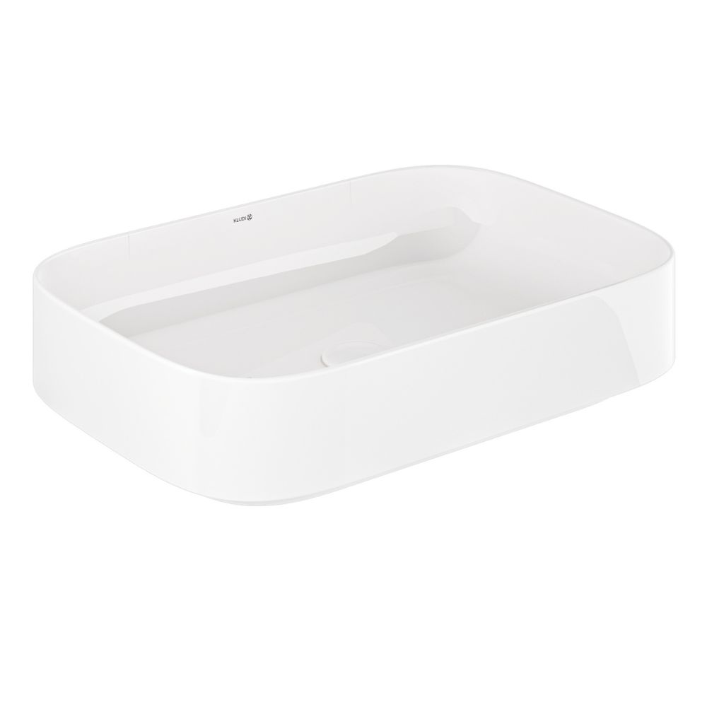 Darmowa Dostawa - Umywalka z korkiem 60x40 cm prostokątna nablatowa biała Kludi Resa S 58CW4043