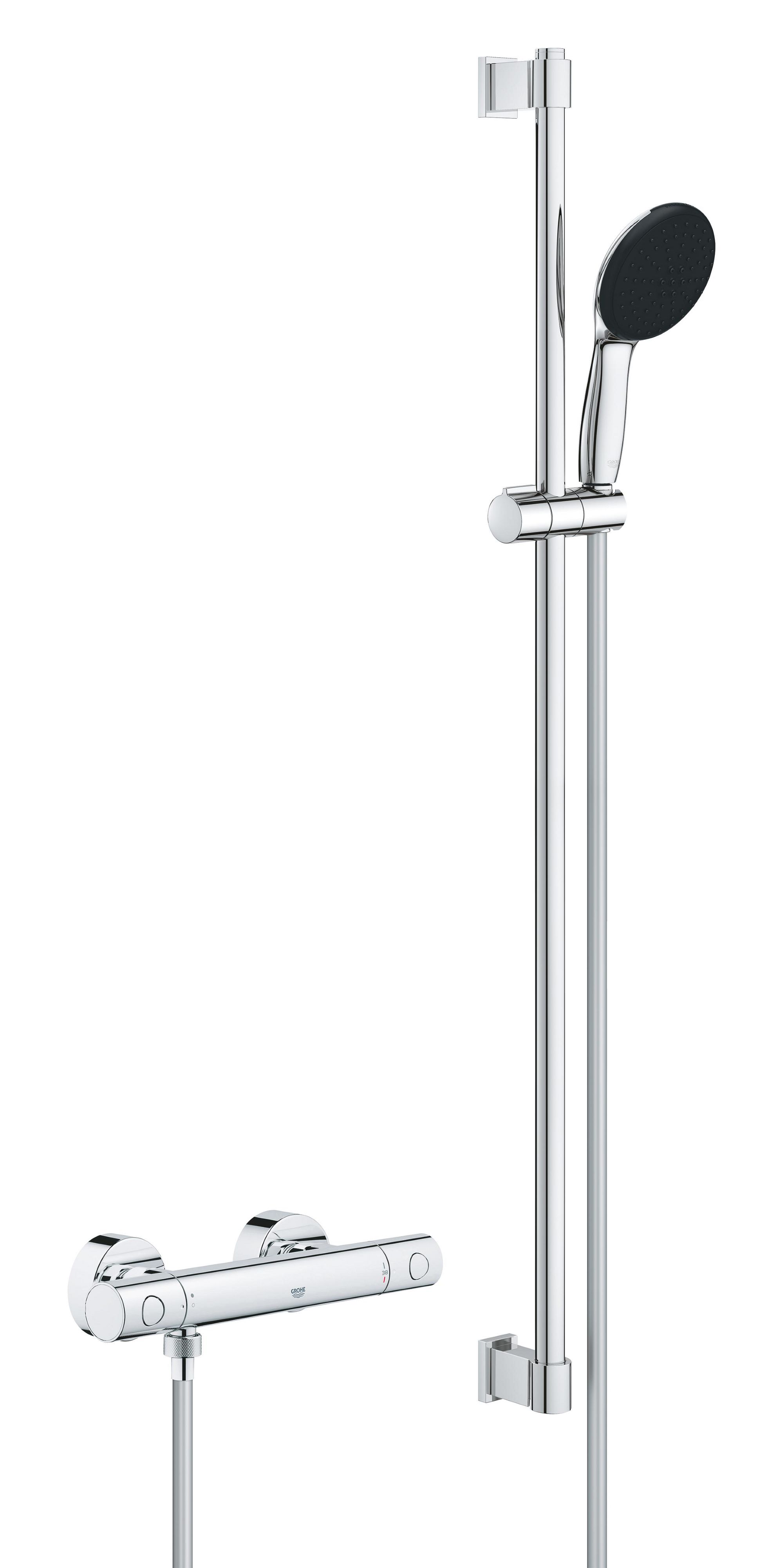 Darmowa Dostawa - Bateria prysznicowa ścienna termostatyczna starlight chrome Grohe Precision Get 34857000