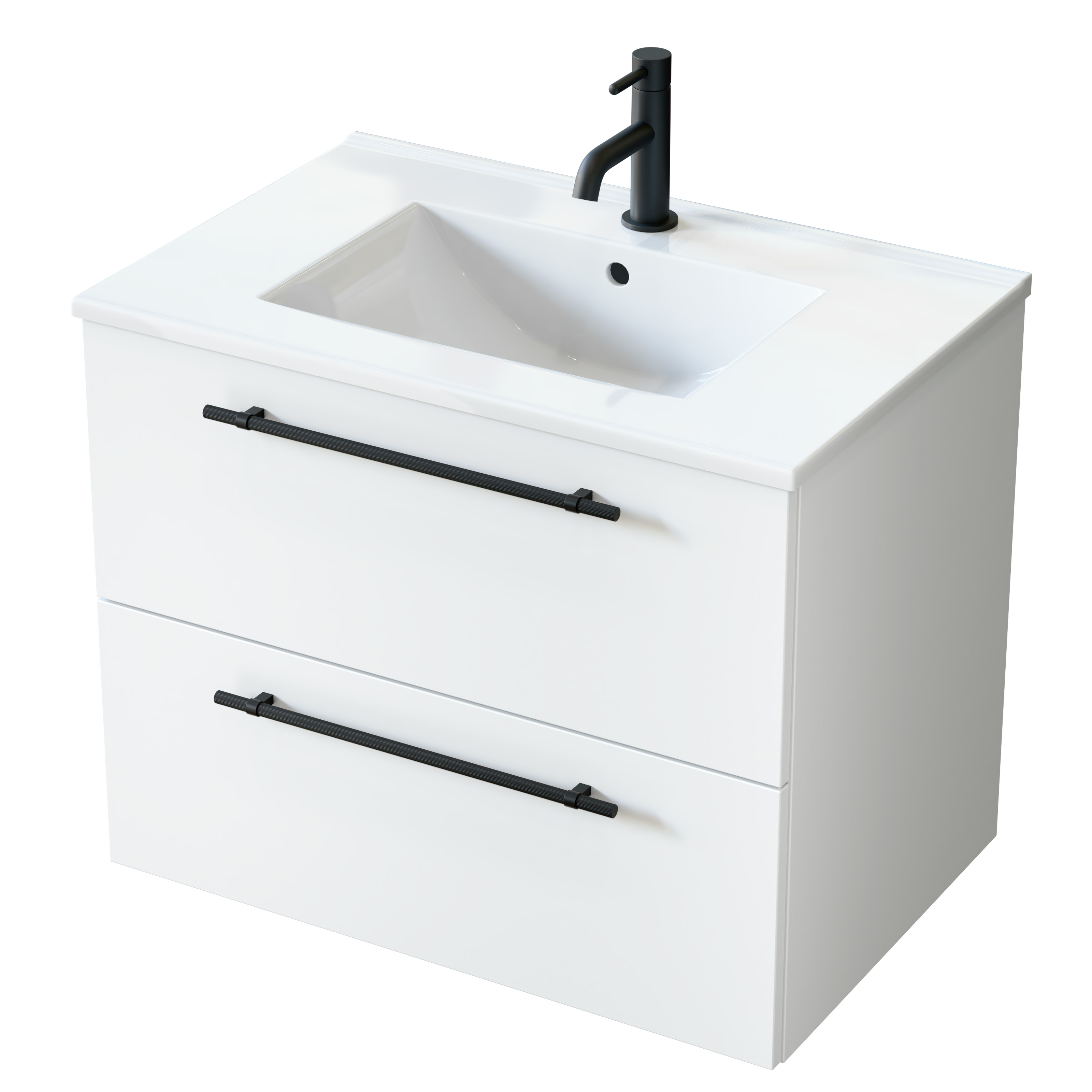 Darmowa Dostawa - Umywalka z szafką i uchwytami 70.5 cm białą Uptrend Nava 004SU7001UP4530700