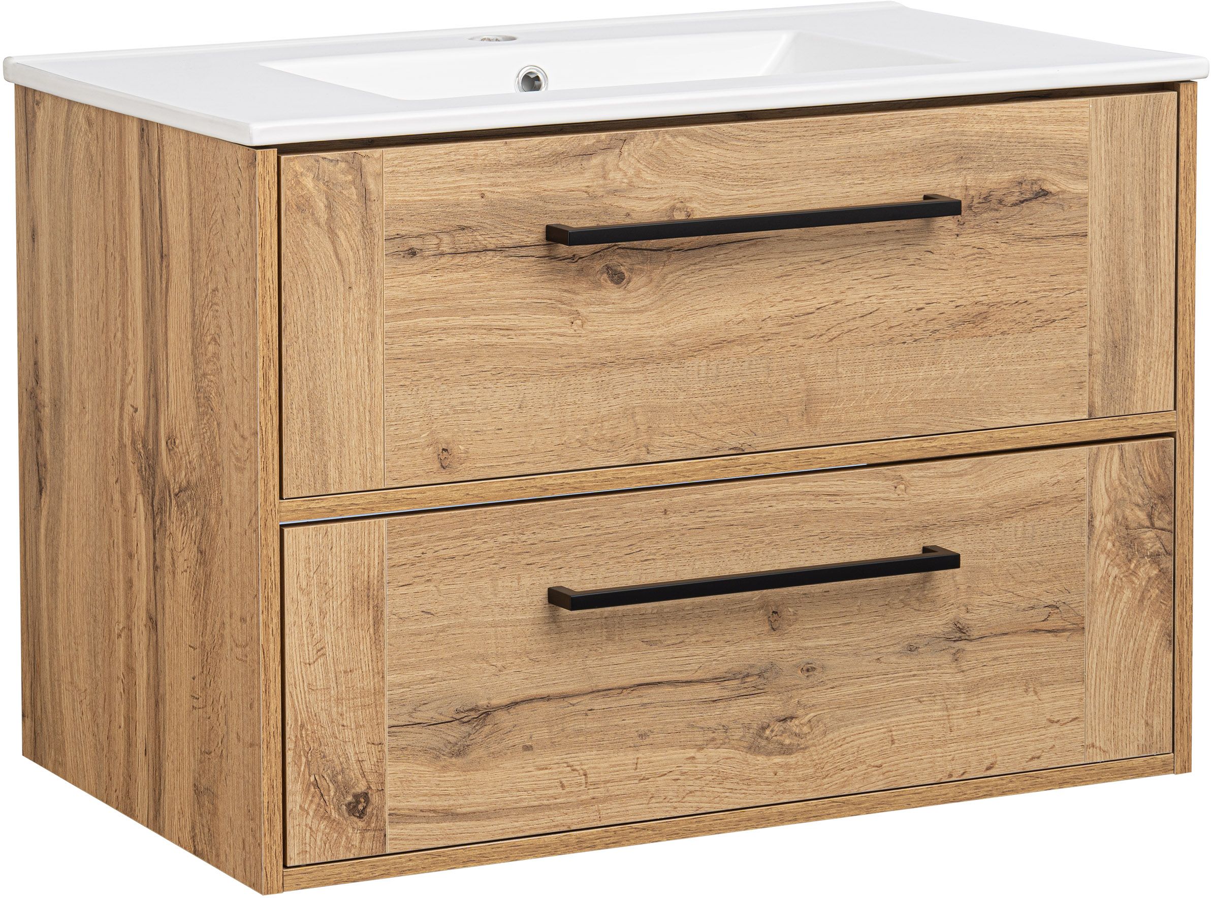 Darmowa Dostawa - Umywalka z szafką 81 cm dąb Astor Vivien AMVNU80002