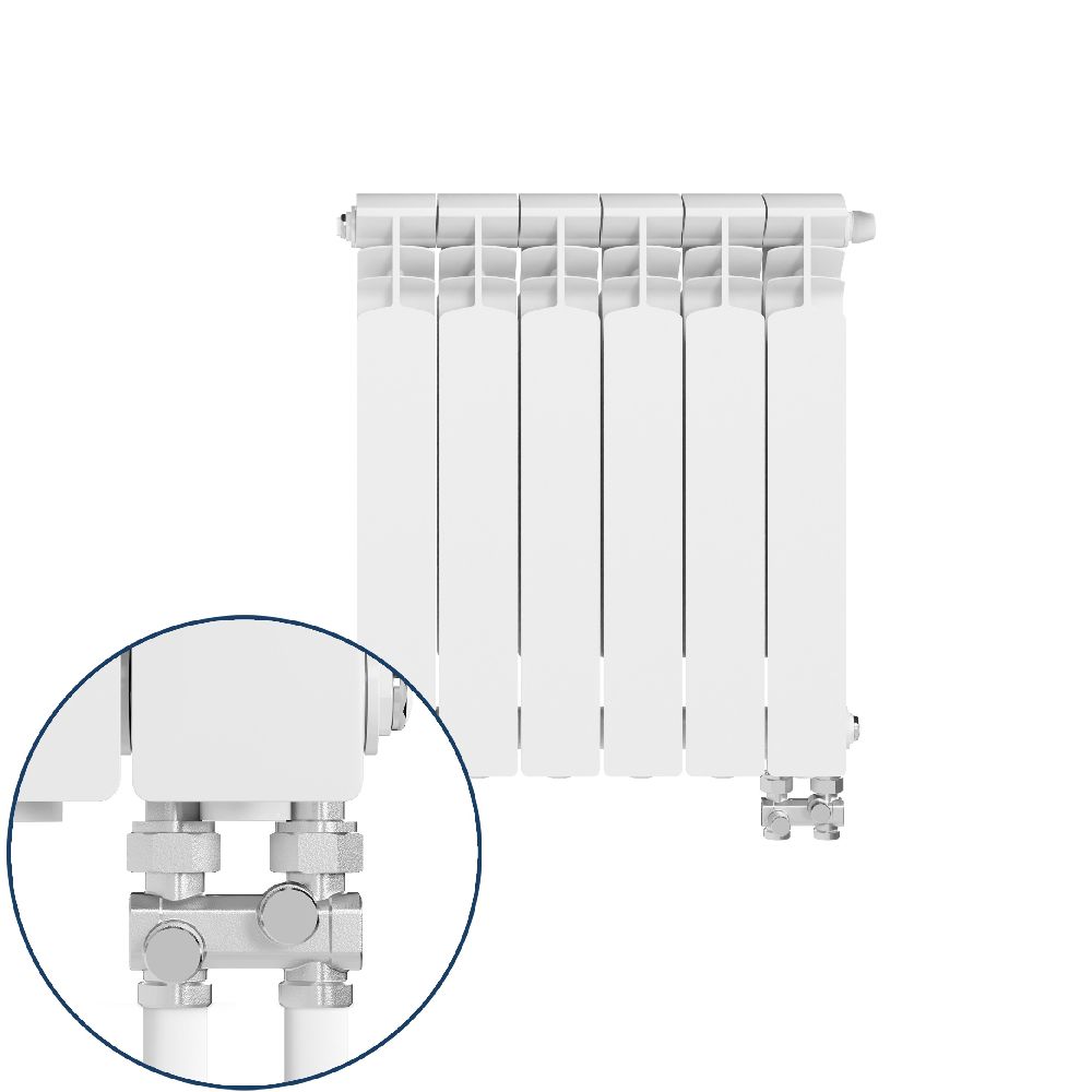 Darmowa Dostawa - Grzejnik pokojowy 57.2x48.3 cm podłączenie dolne biały KFA Armatura G500F 78906244