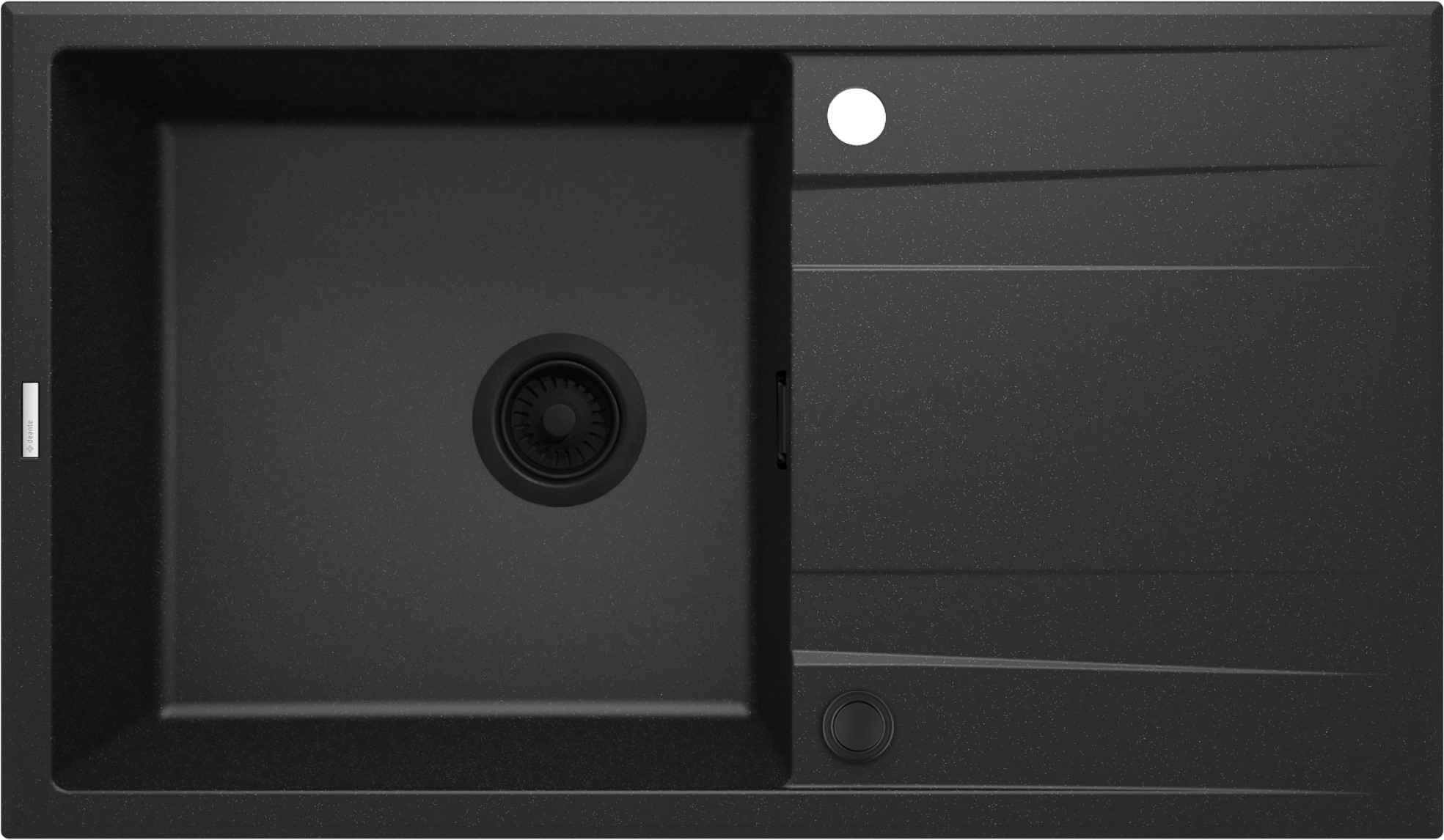 Darmowa Dostawa - Zlewozmywak granitowy 86x50 cm szary/grafitowy/onyx Deante Eridan ZQEG113