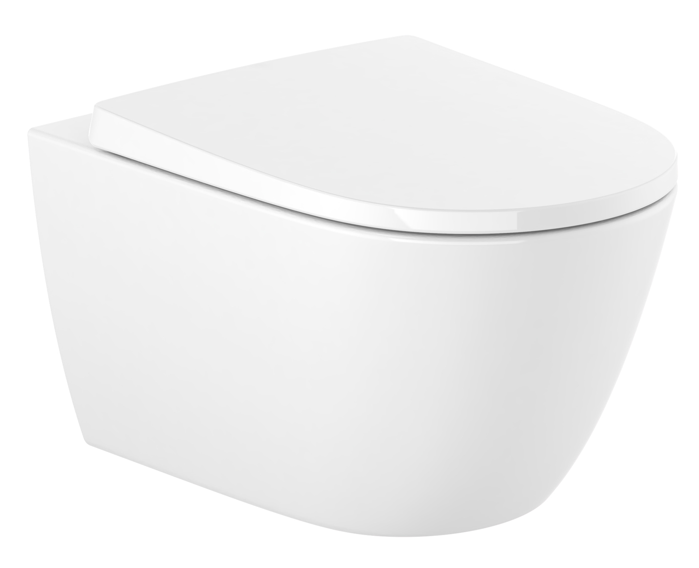 Darmowa Dostawa - Miska WC wisząca bez kołnierza ze spłukiwaniem wirowym biały połysk Roca Ona A34668CS00