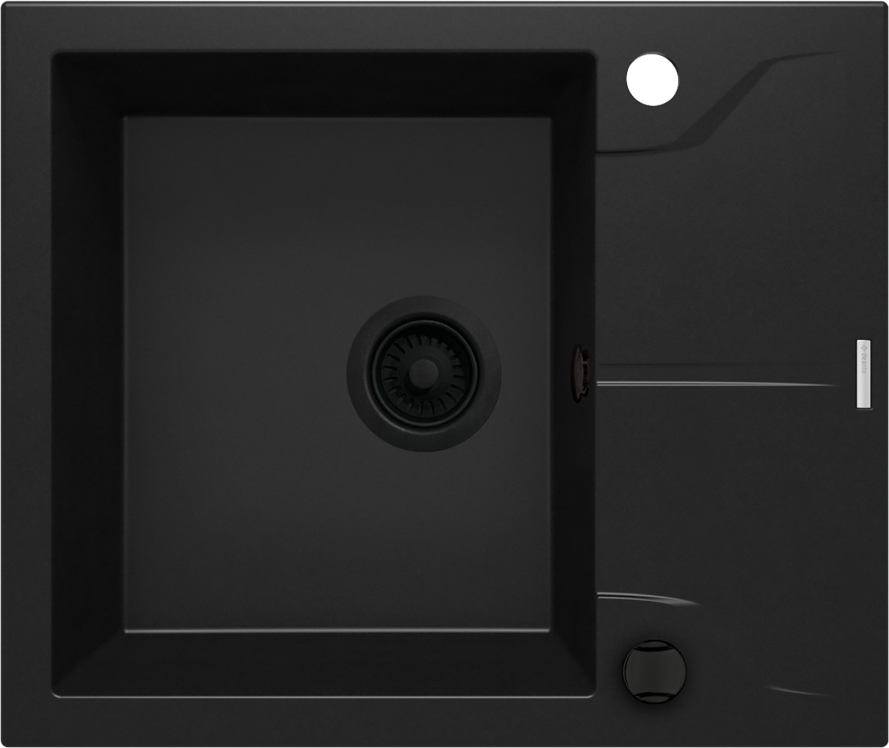 Darmowa Dostawa - Zlewozmywak granitowy 59x49 cm czarny Deante Andante ZQNN11A