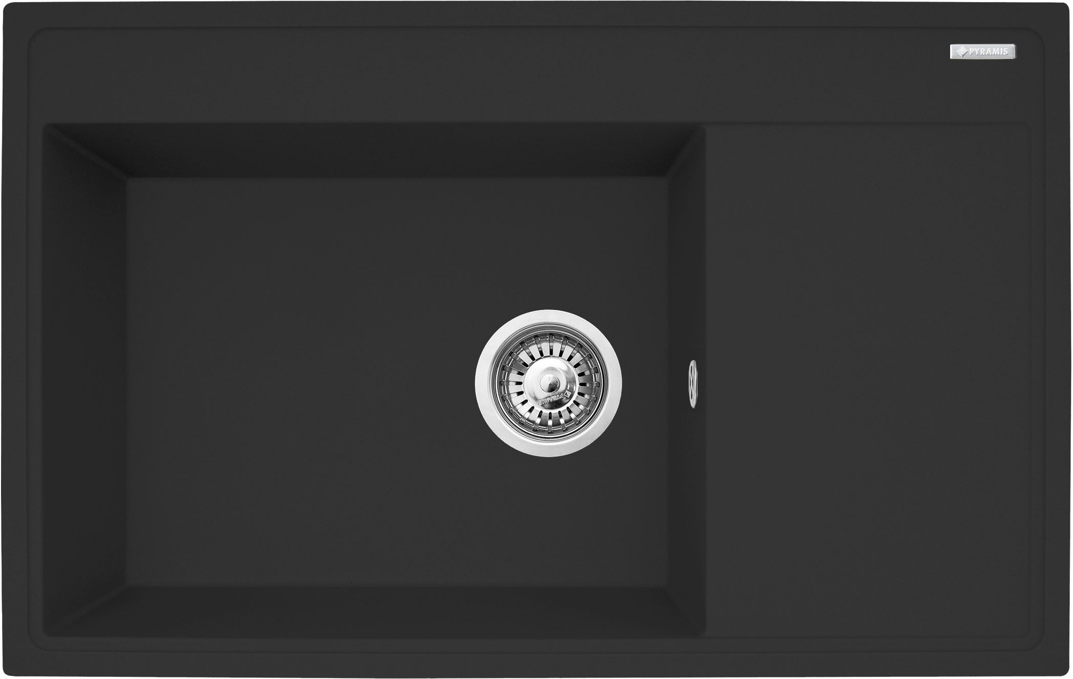 Darmowa Dostawa - Zlewozmywak granitowy 79x50 cm czarny Pyramis Camea 070168401