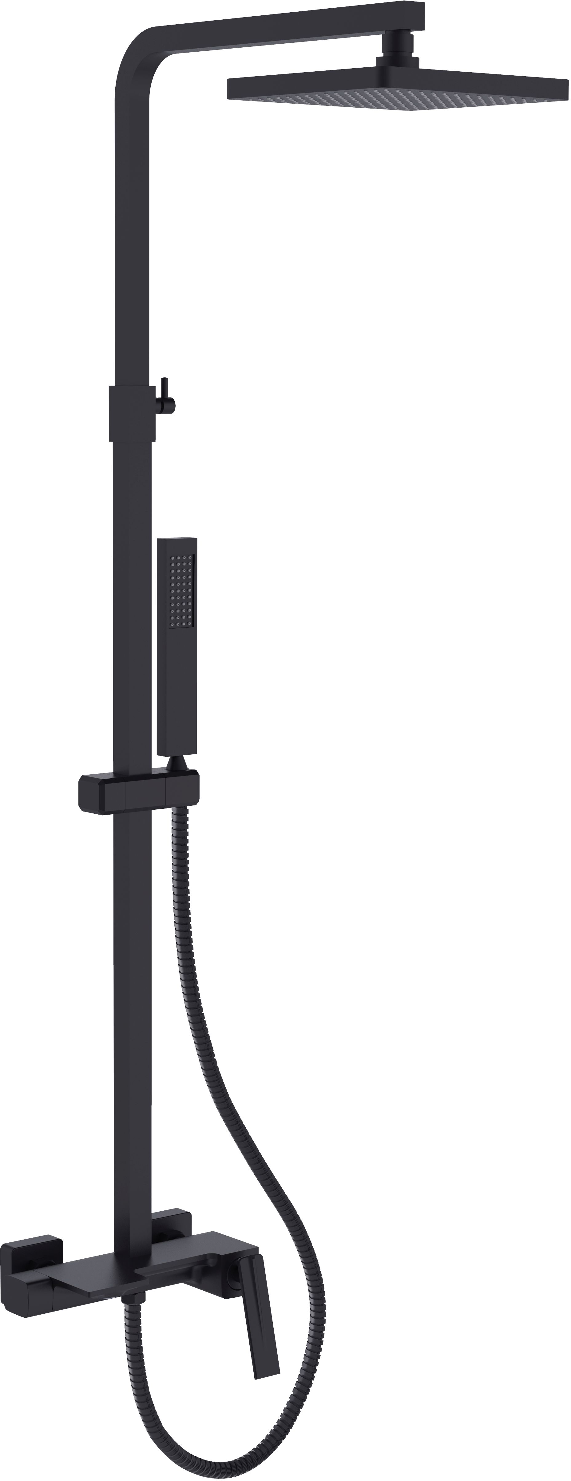 Darmowa Dostawa - Zestaw prysznicowy ścienny czarny Besco Aspira BPANCZ