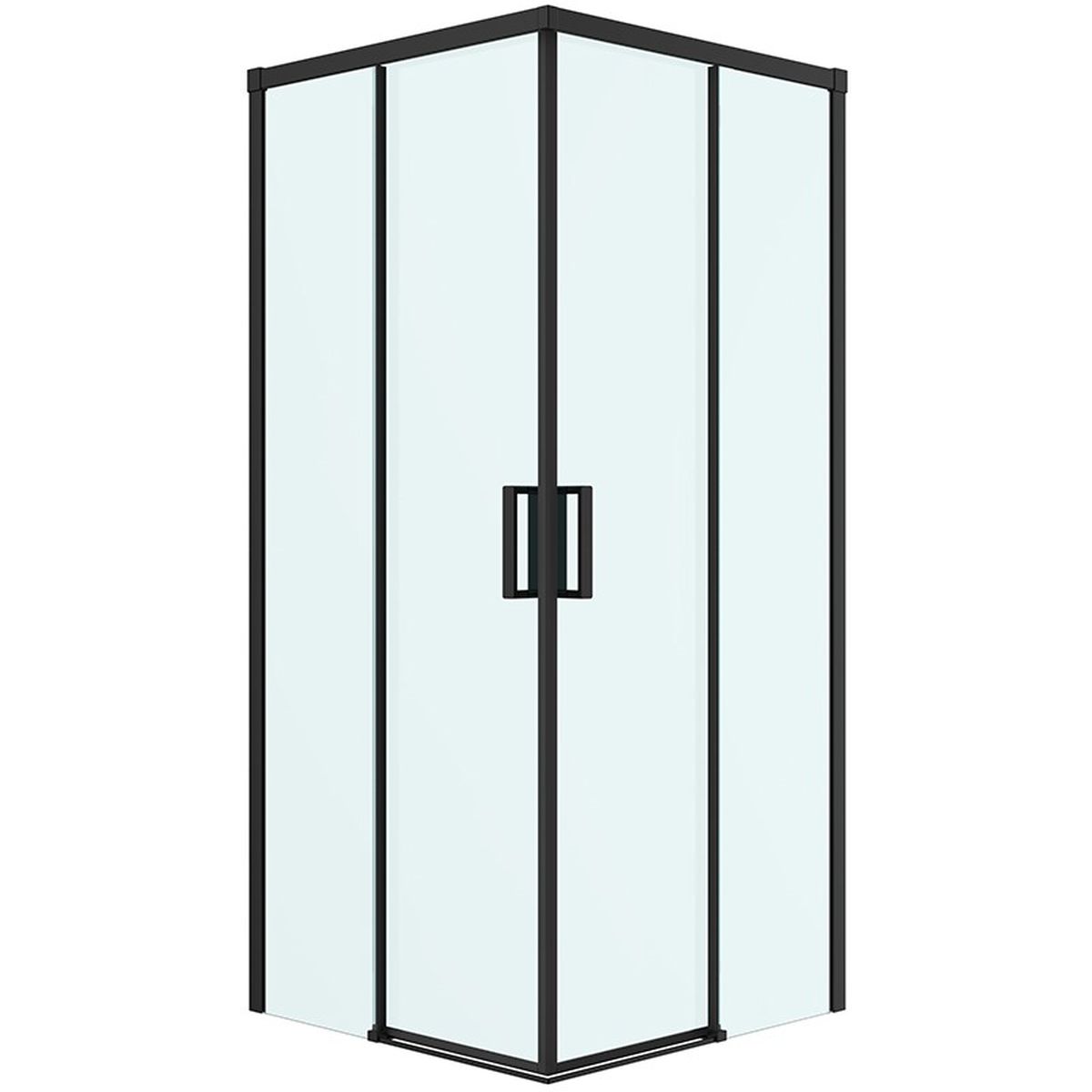 Darmowa Dostawa - Kabina prysznicowa 80x80 cm kwadratowa czarny mat/szkło przezroczyste Oltens Breda 20005300