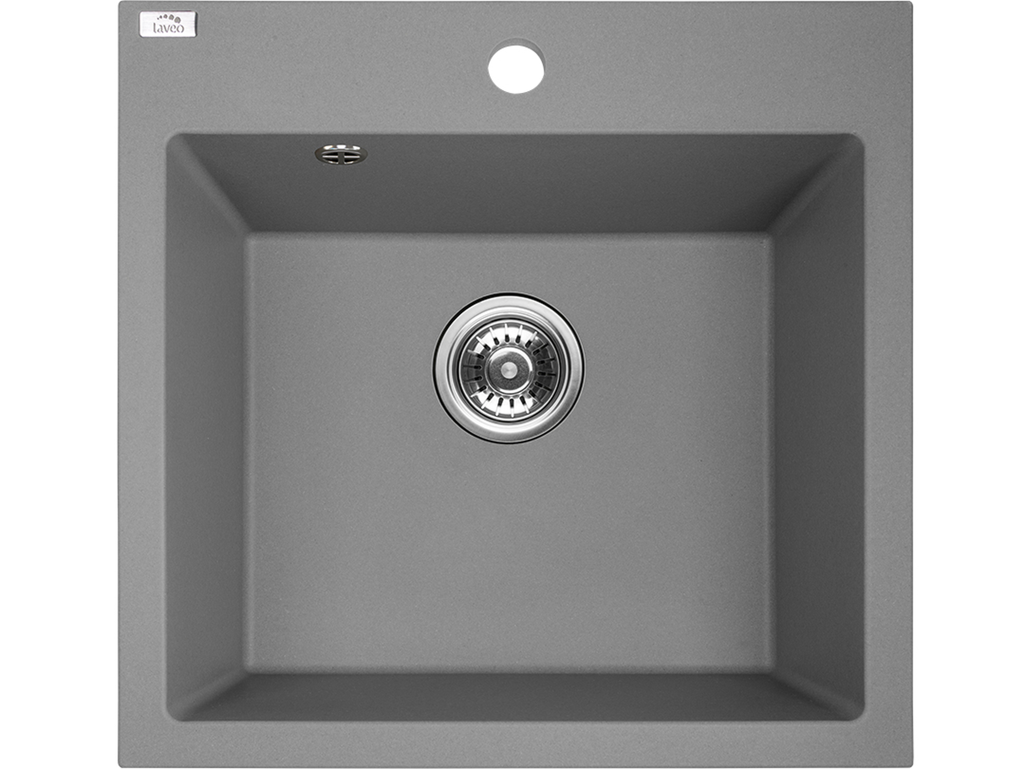 Darmowa Dostawa - Zlewozmywak granitowy 49x49 cm szary/grafitowy/onyx Laveo Alena SBA510T