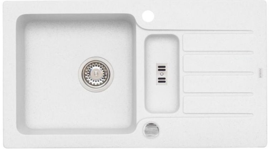 Darmowa Dostawa - Zlewozmywak granitowy 78x43.5 cm biały Alveus Niagara 1127011