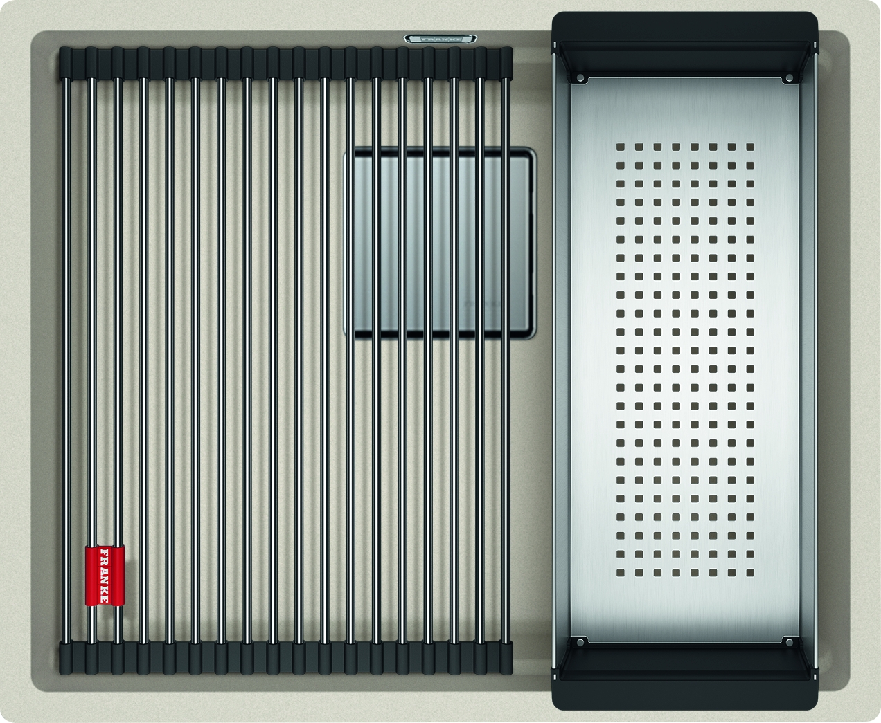 Darmowa Dostawa - Zlewozmywak granitowy 52x42 cm beżowy-brązowy Franke Kanon 1250528609