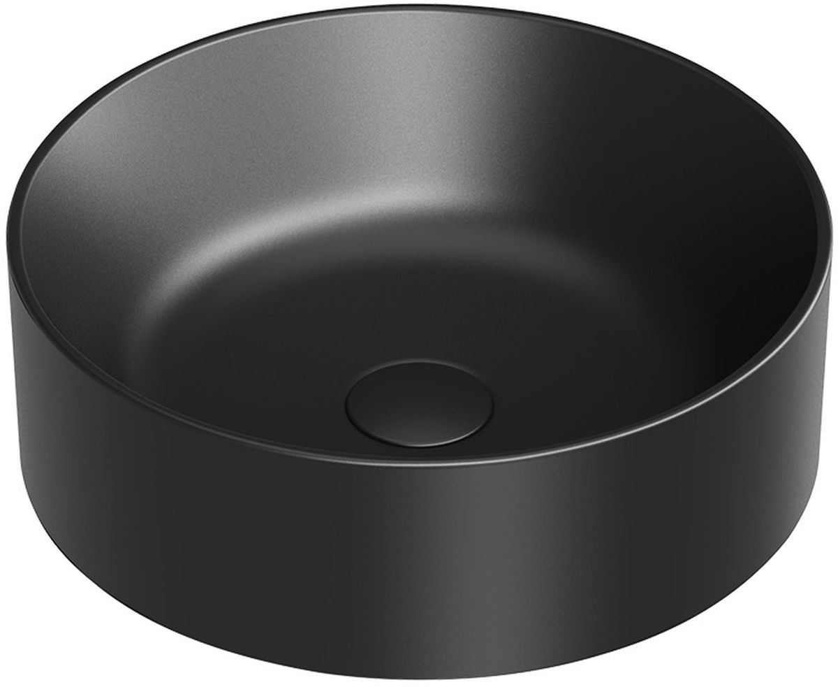 Darmowa Dostawa - Umywalka 40x40 cm okrągła nablatowa czarna Catalano Zero 0123400022
