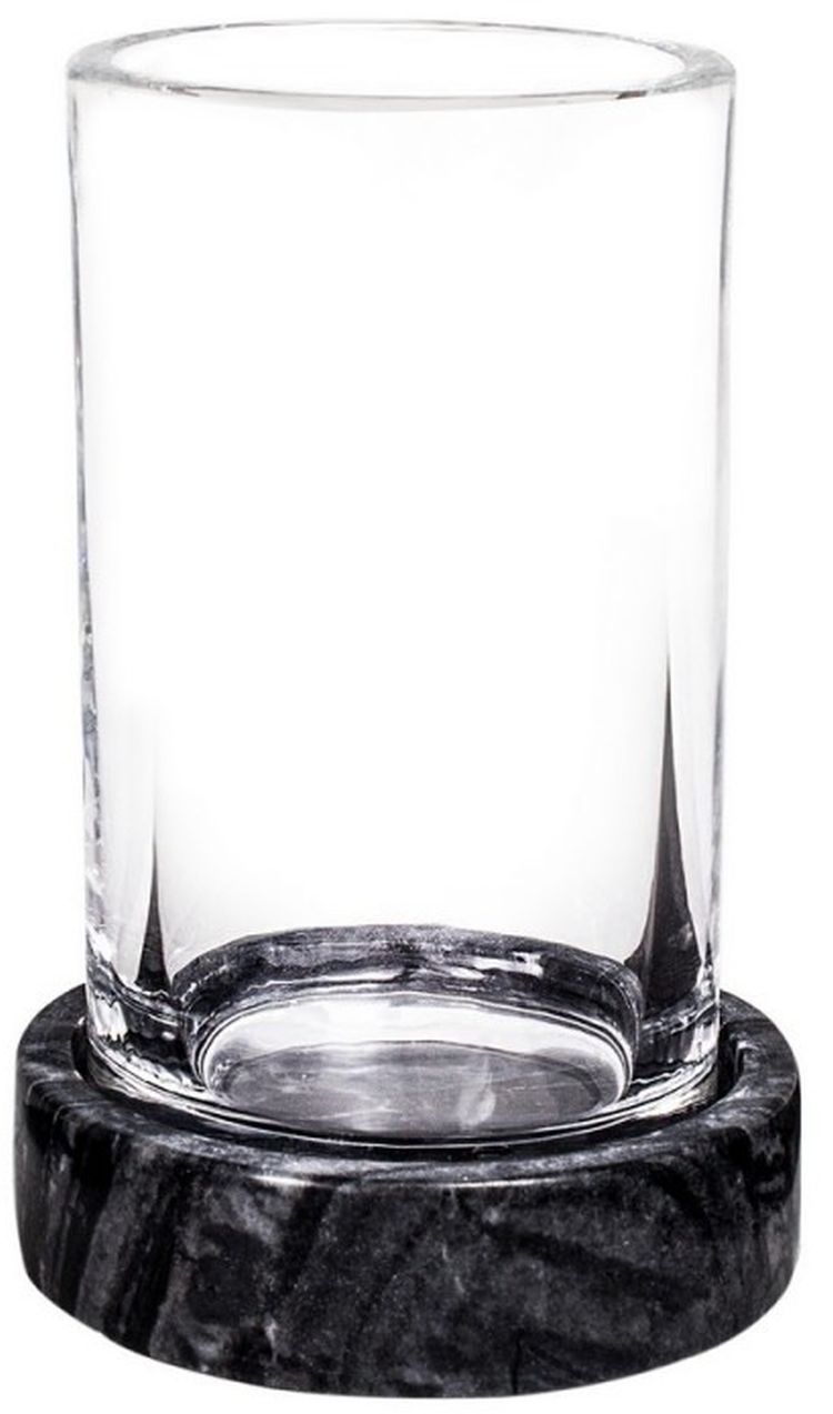 Darmowa Dostawa - Kubek na szczoteczki czarny-przezroczysty Q-Bath Pure Natural AWD02341525