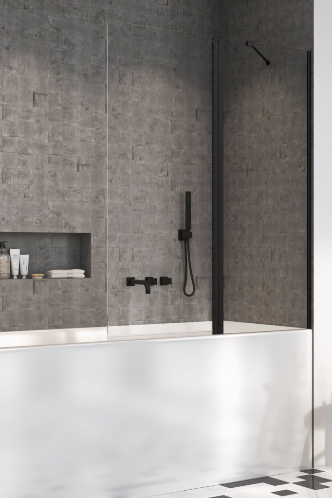 Darmowa Dostawa - Parawan nawannowy dwuczęściowy Radaway Nes Black PND II 100091005401R