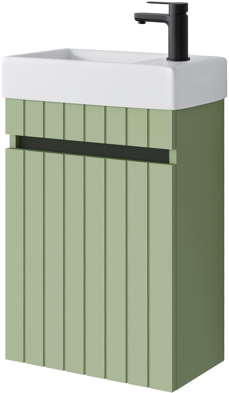 Darmowa Dostawa - Umywalka z szafką 40.5 cm zieloną Uptrend Miseno 001SU4003TR41355