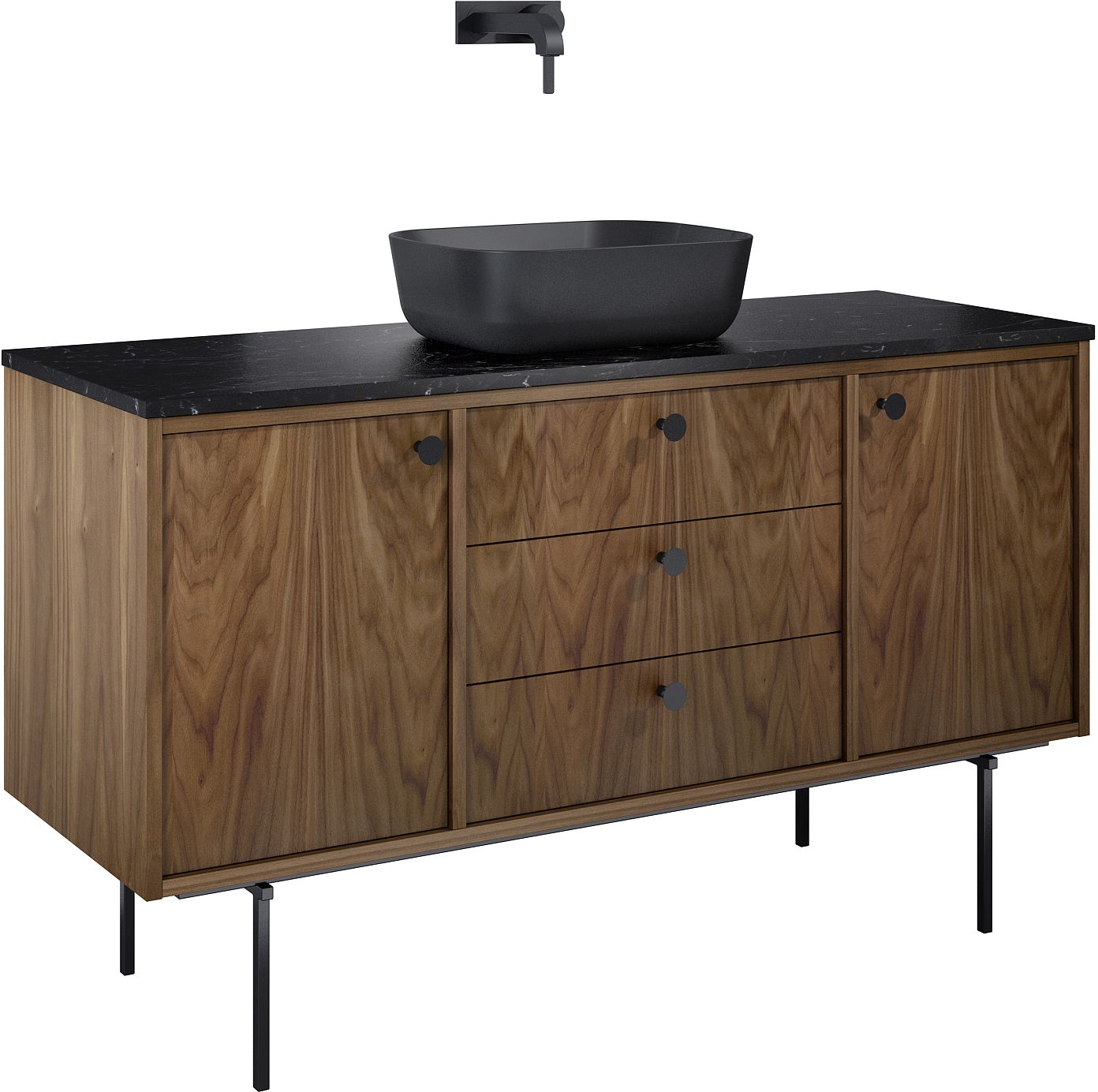 Darmowa Dostawa - Szafka 140x45.6x54 cm podumywalkowa wisząca orzech Elita Legacy RE01140109D480