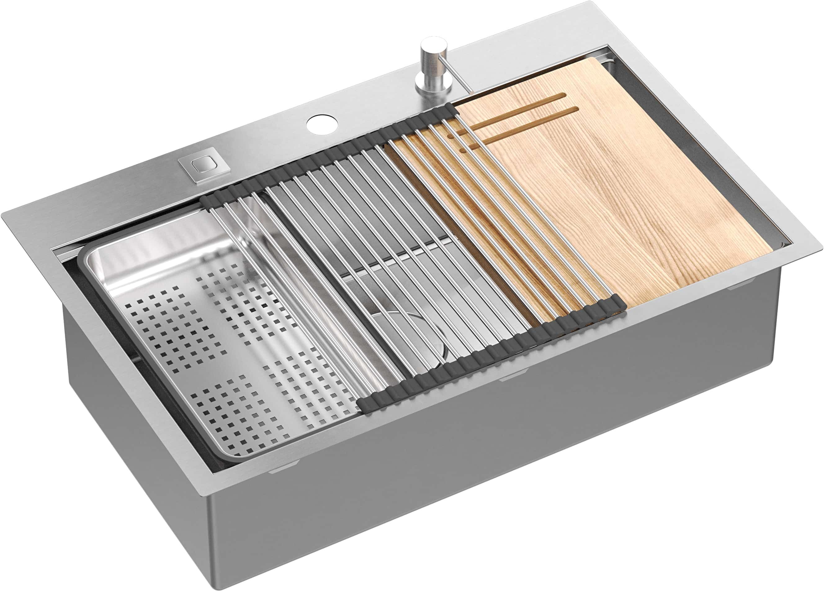 Darmowa Dostawa - Zlewozmywak stalowy z syfonem 76x49 cm stal Quadron Burt MF76050BS