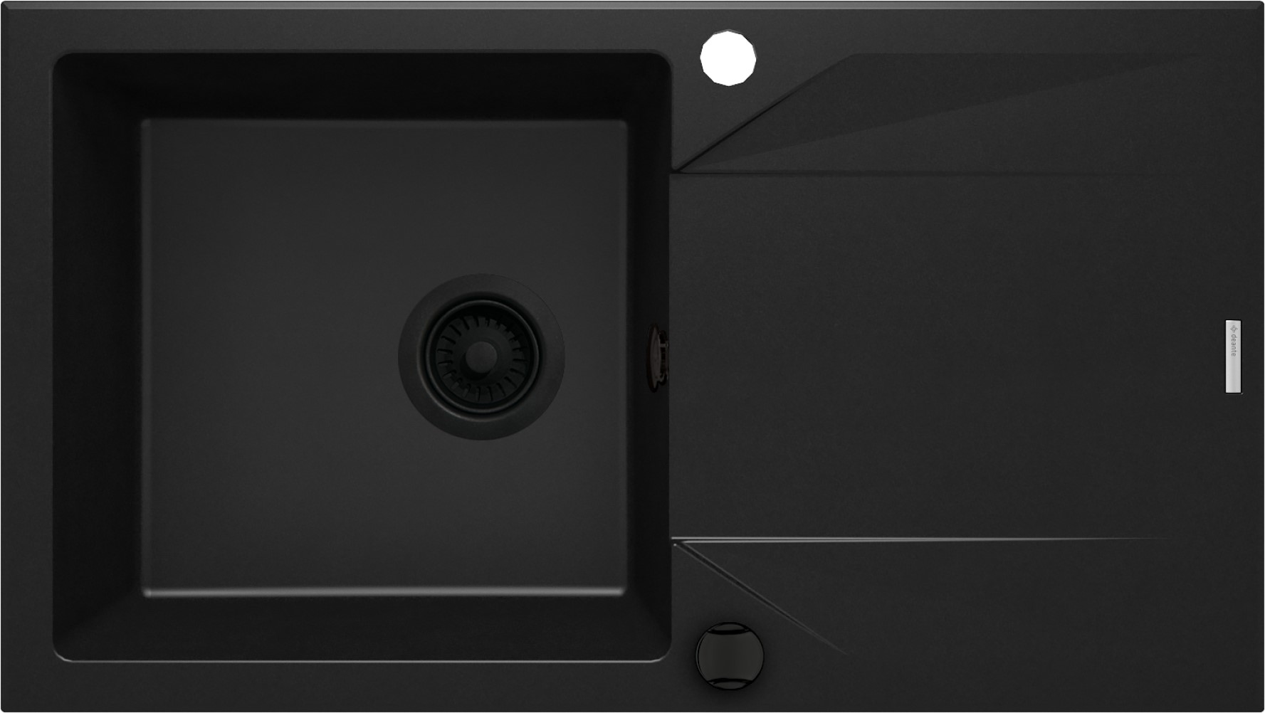 Darmowa Dostawa - Zlewozmywak granitowy 78x44 cm czarny Deante Evora ZQJN113