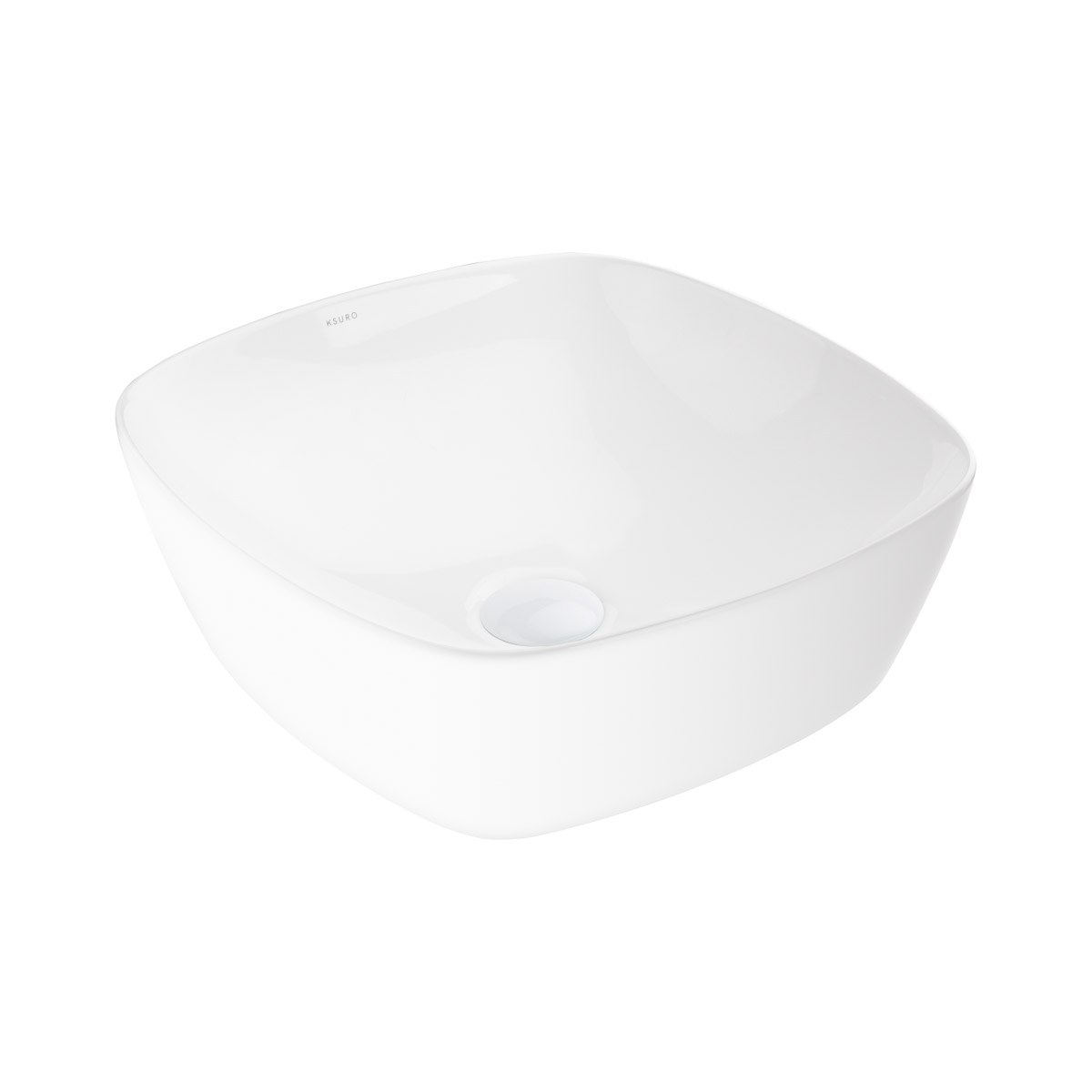 Darmowa Dostawa - Umywalka 40x40 cm kwadratowa nablatowa biała Ksuro 103 20007000