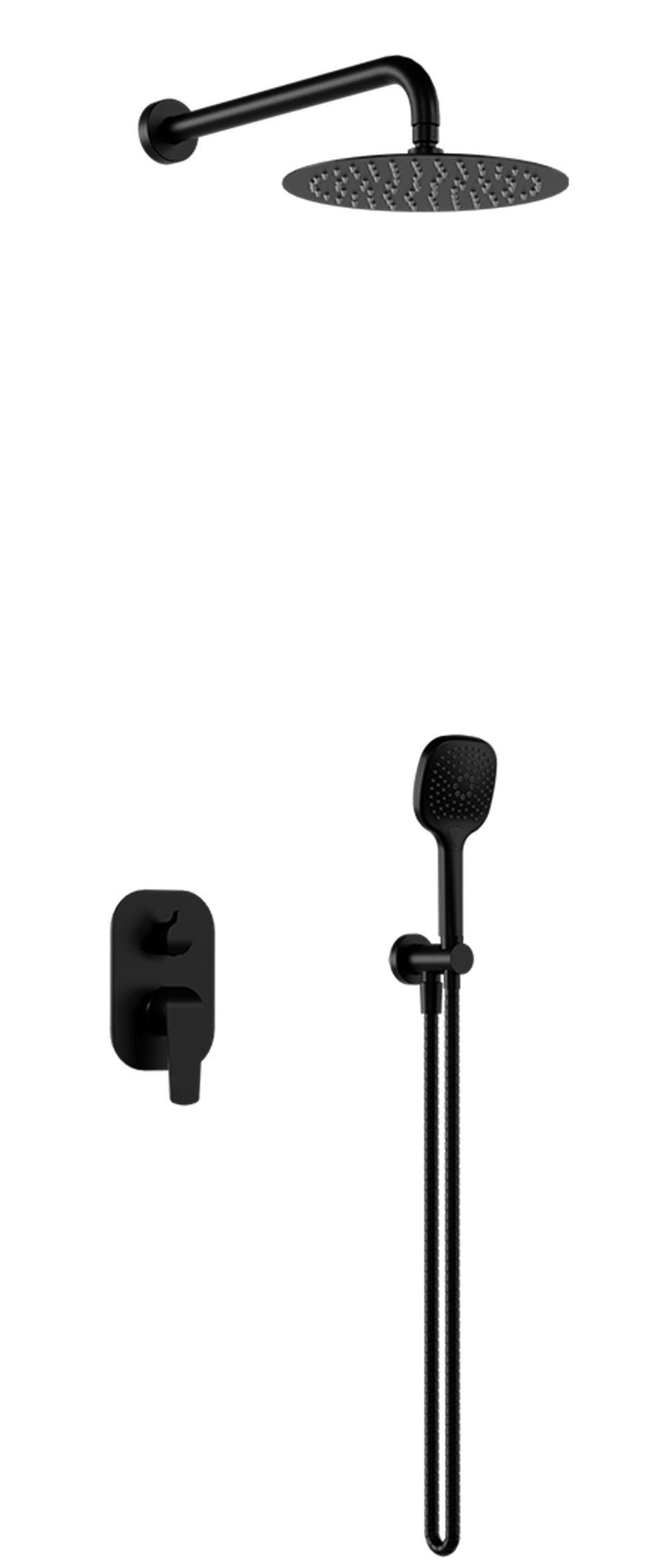 Darmowa Dostawa - Zestaw prysznicowy podtynkowy z deszczownicą czarny Excellent Clever 2.0 AREXSET4145BS