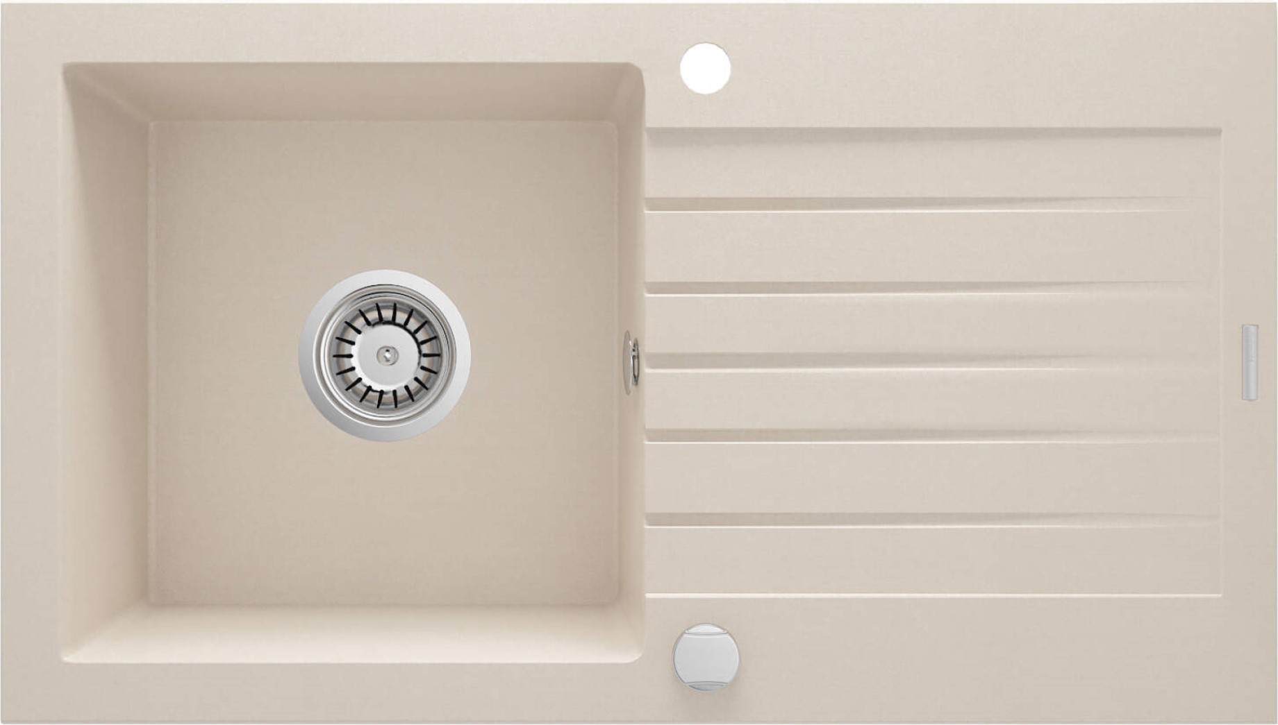 Darmowa Dostawa - Zlewozmywak granitowy 76x44 cm beżowy Deante Zorba ZQZ5113