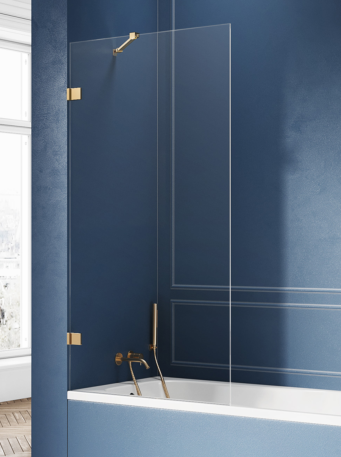 Darmowa Dostawa - Parawan nawannowy jednoczęściowy New Trendy Avexa Gold EXK2006