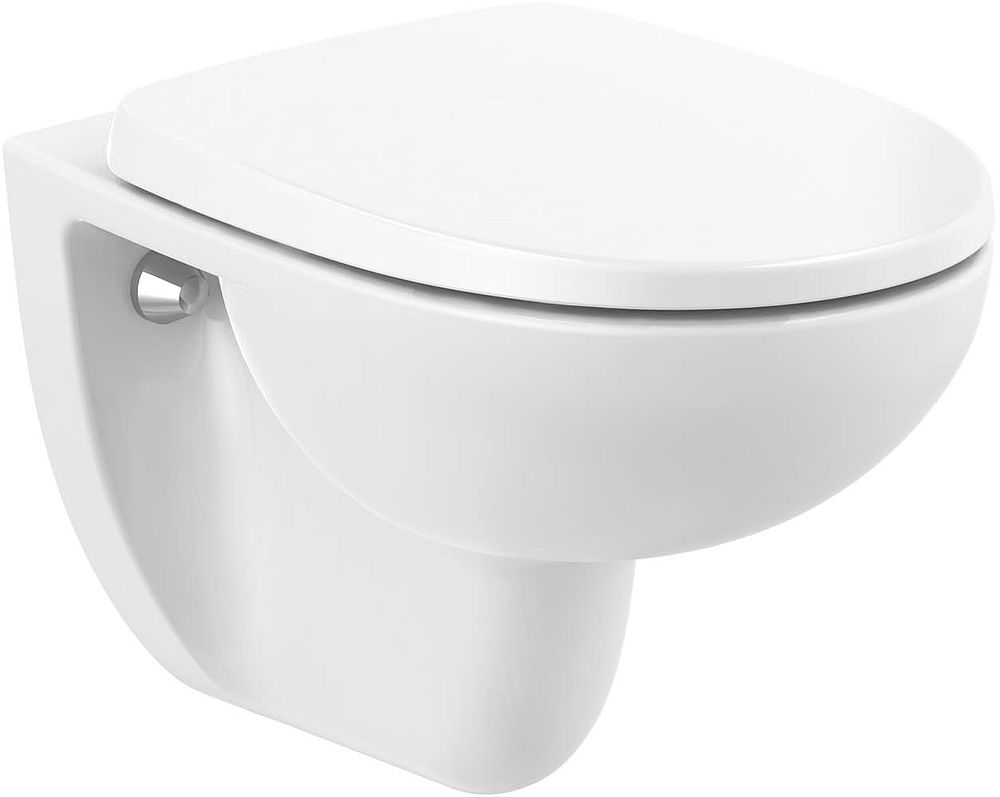 Darmowa Dostawa - Miska WC wisząca bez kołnierza biały połysk Roca Victoria A346V03000