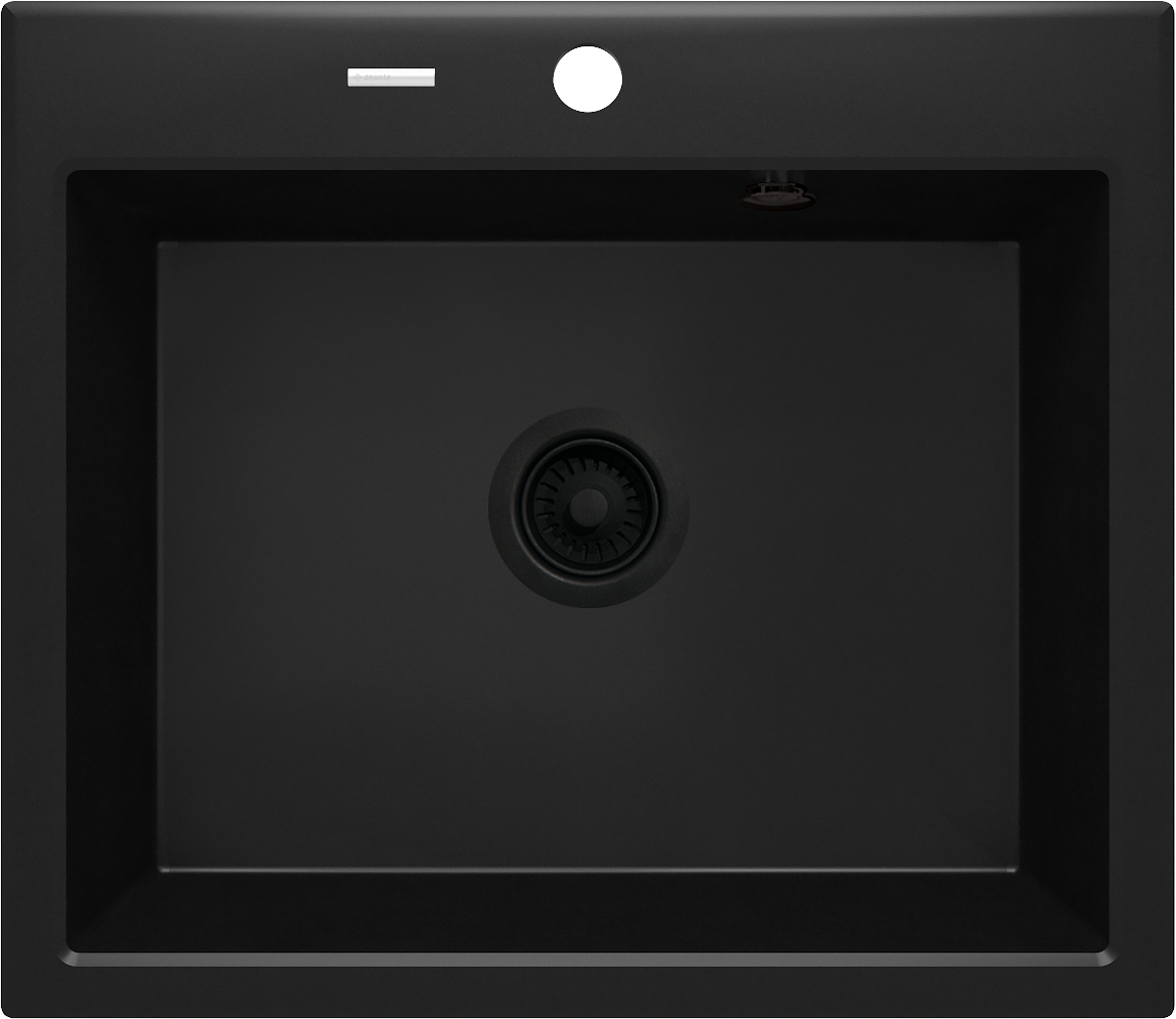 Darmowa Dostawa - Zlewozmywak granitowy 60x52 cm czarny Deante Andante ZQNN103