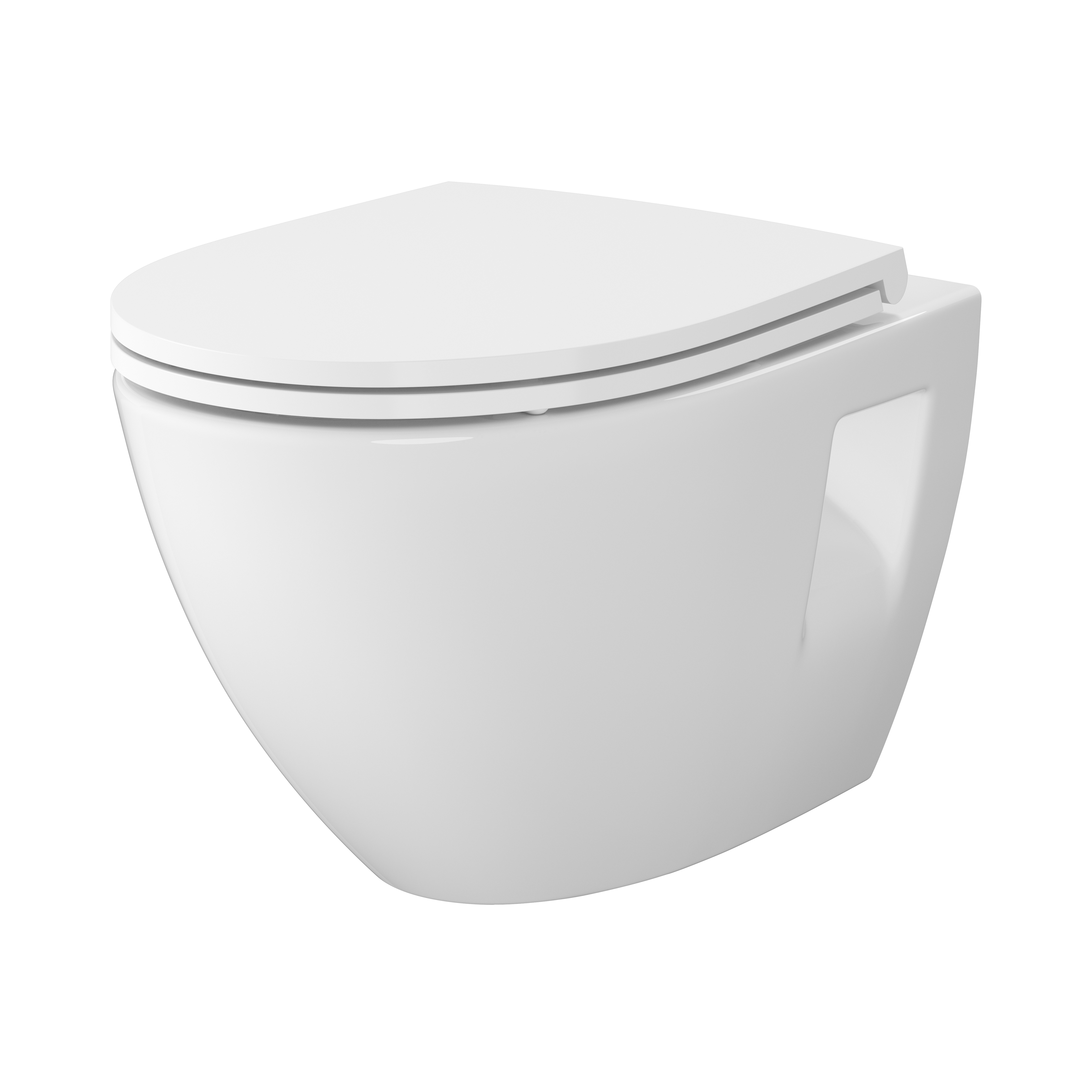 Darmowa Dostawa - Zestaw miska z deską wisząca bez kołnierza biały połysk Cersanit Moduo S701970