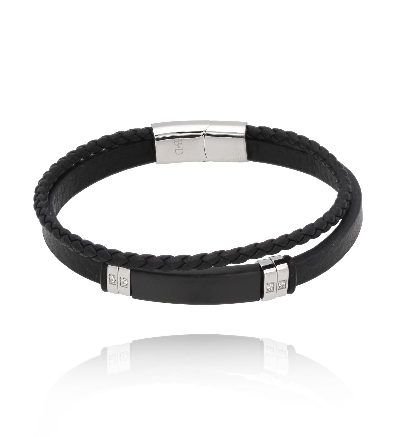 Bransoletka męska skórzana Karl BMITC0545