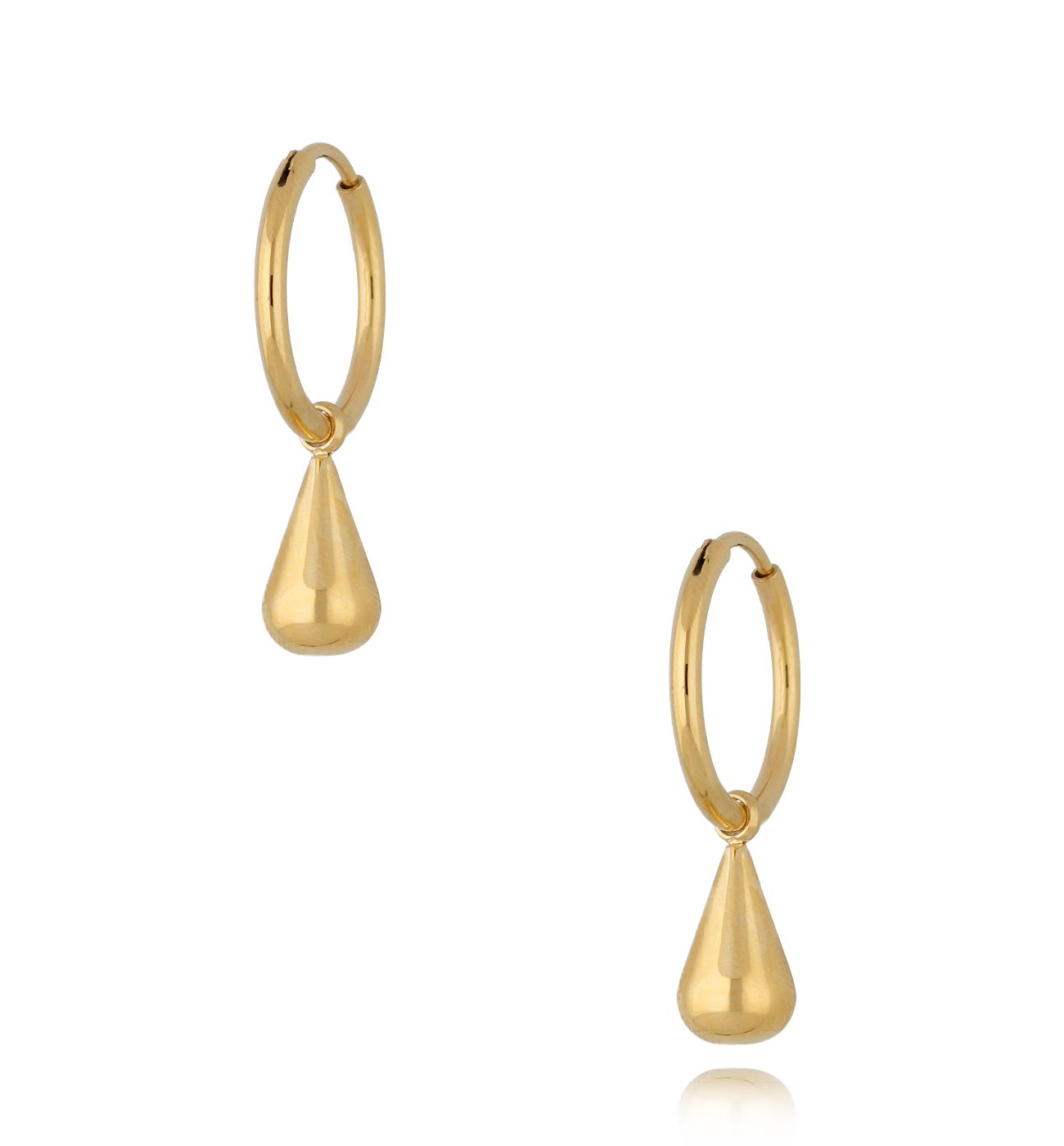 Kolczyki złote krople Drop - By Dziubeka